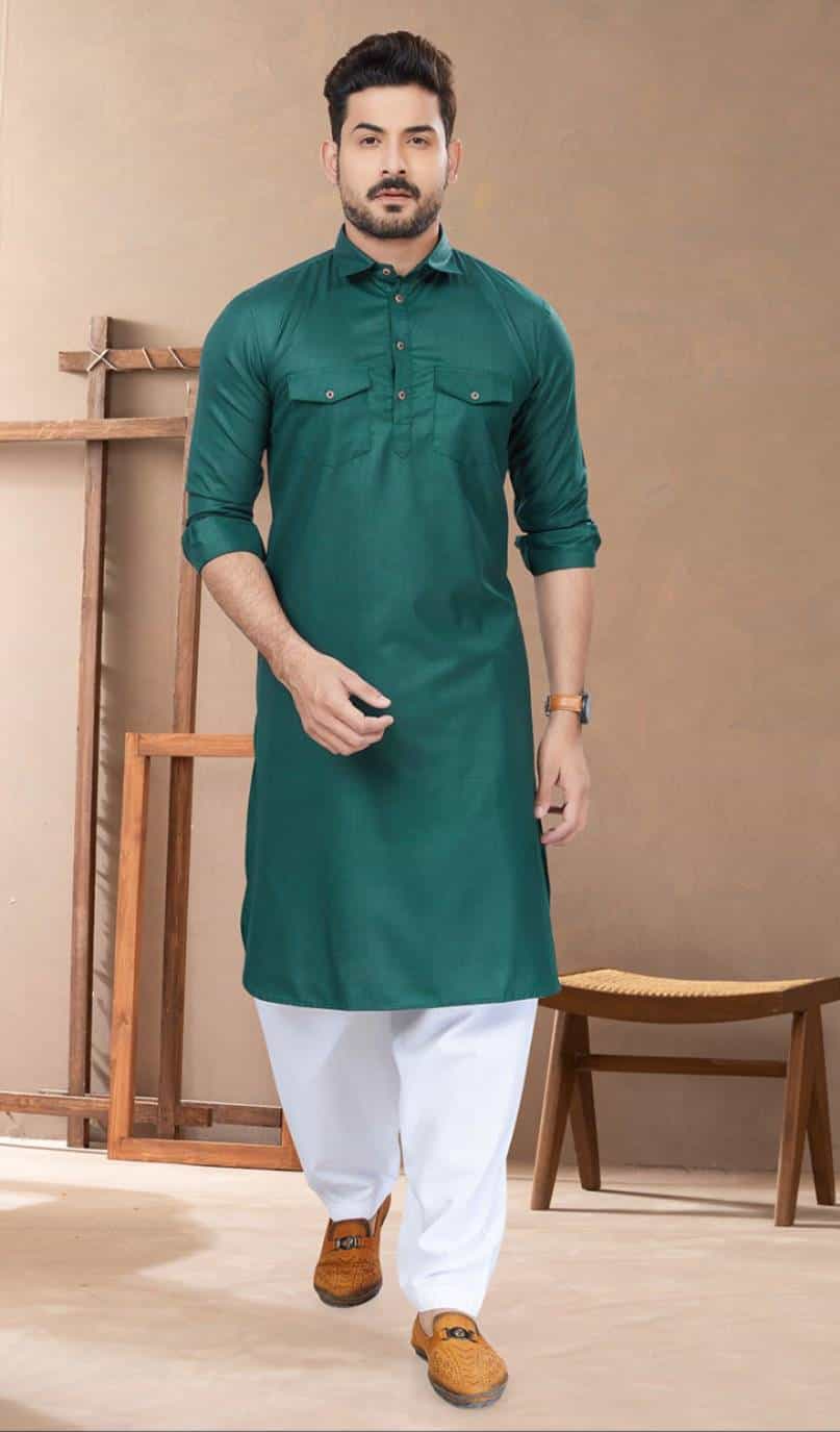 dark green kurta pajama