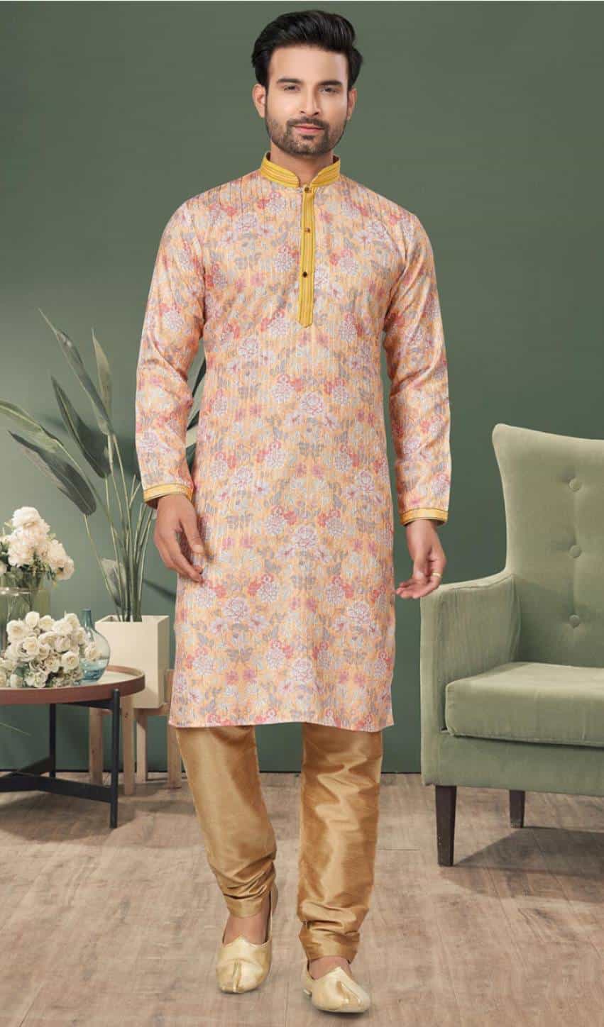 peach kurta pajama for mens