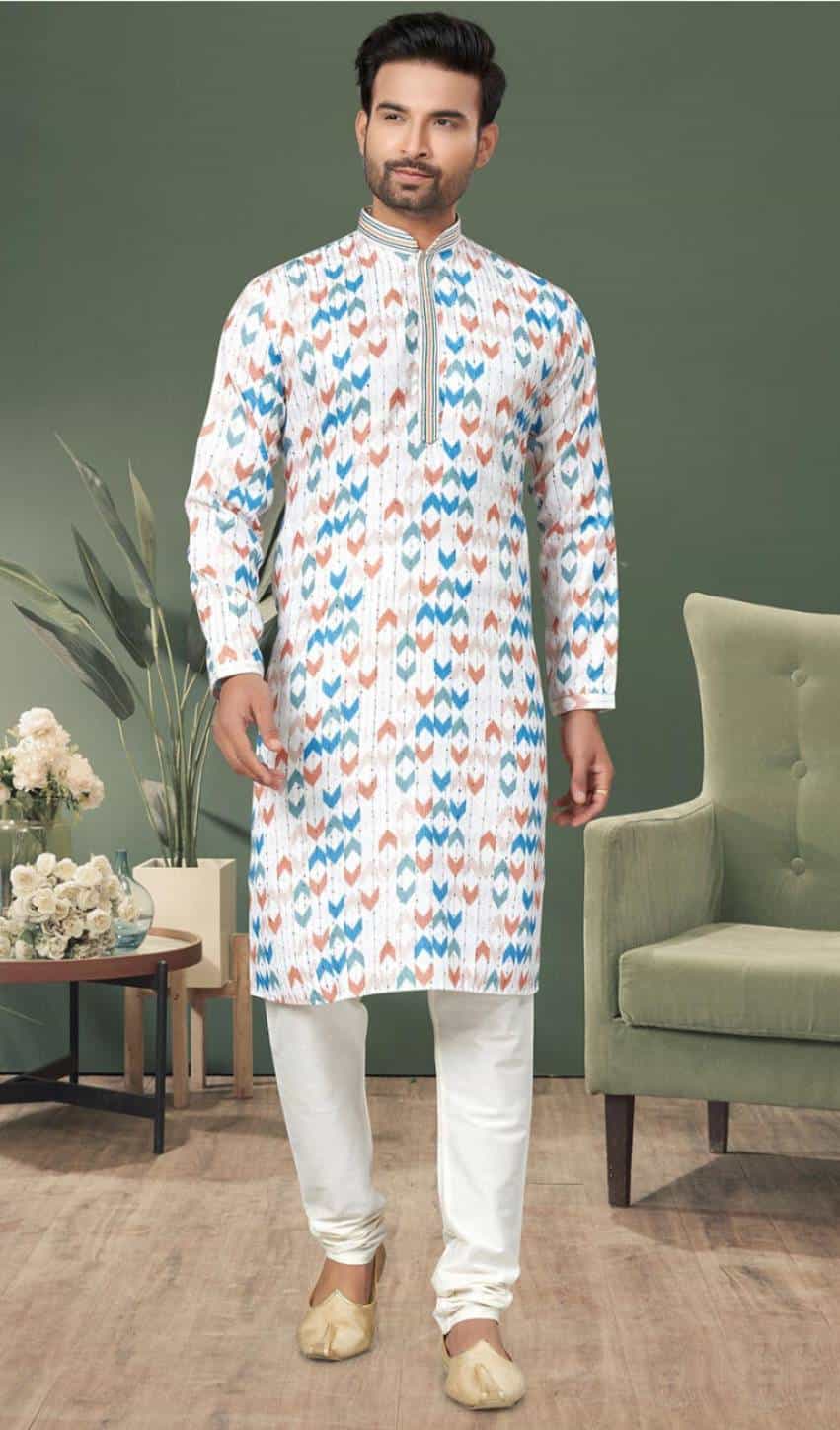 white kurta pajama for men