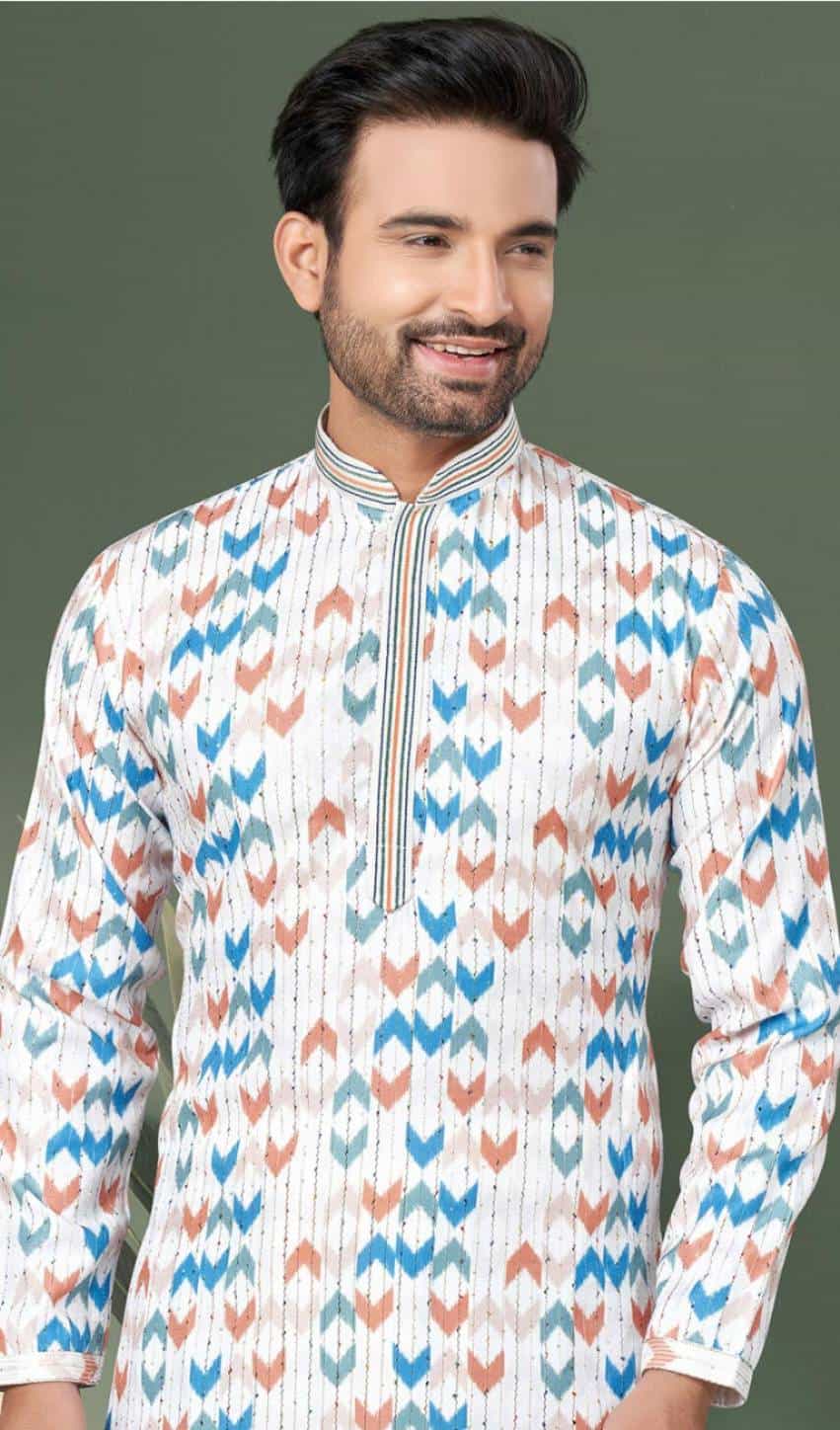 Art silk white pajama
