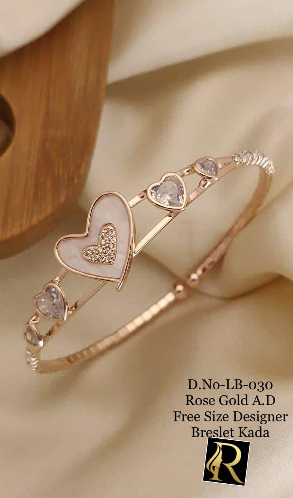 American diamond  heart shape bracelet, perfect for any occasion