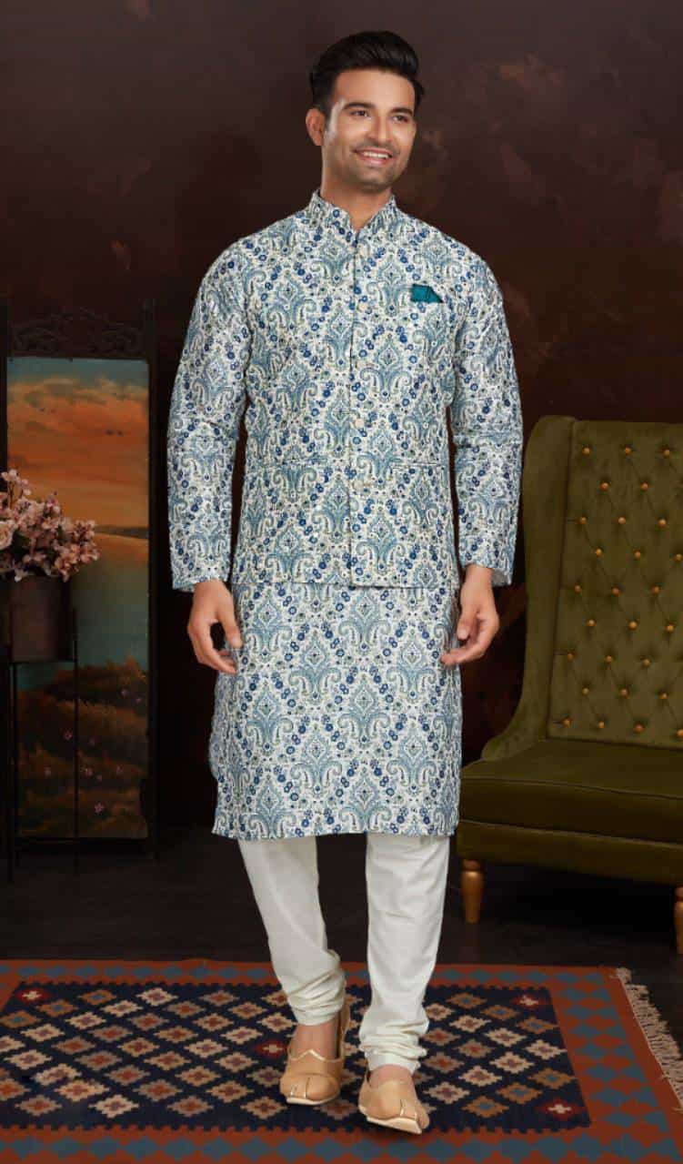 blue kurta pajama