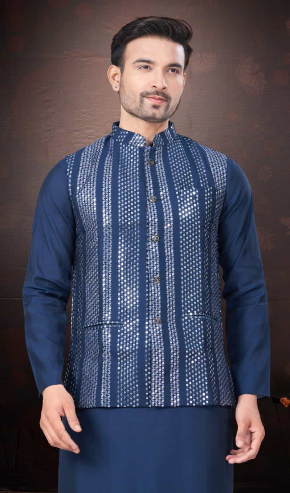 blue Kurta Pajama Set