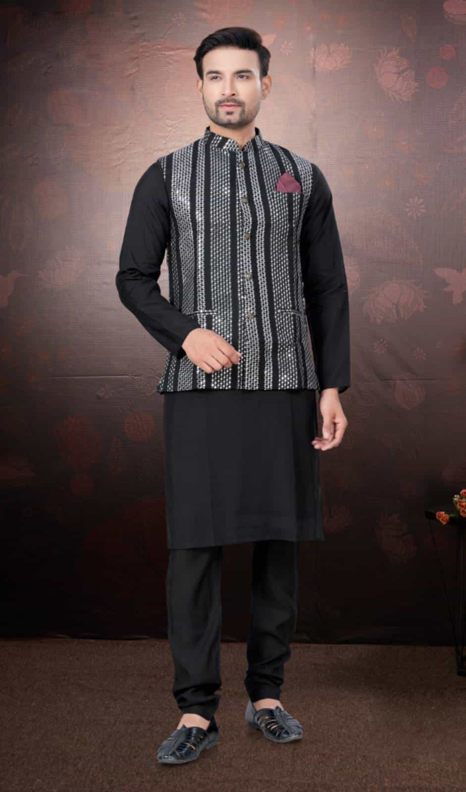 black Kurta Pajama for men
