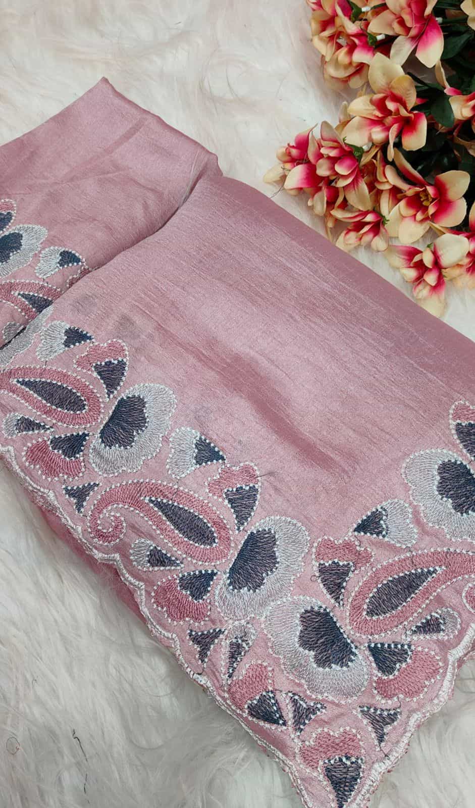 Soft Vichitra Silk Saree