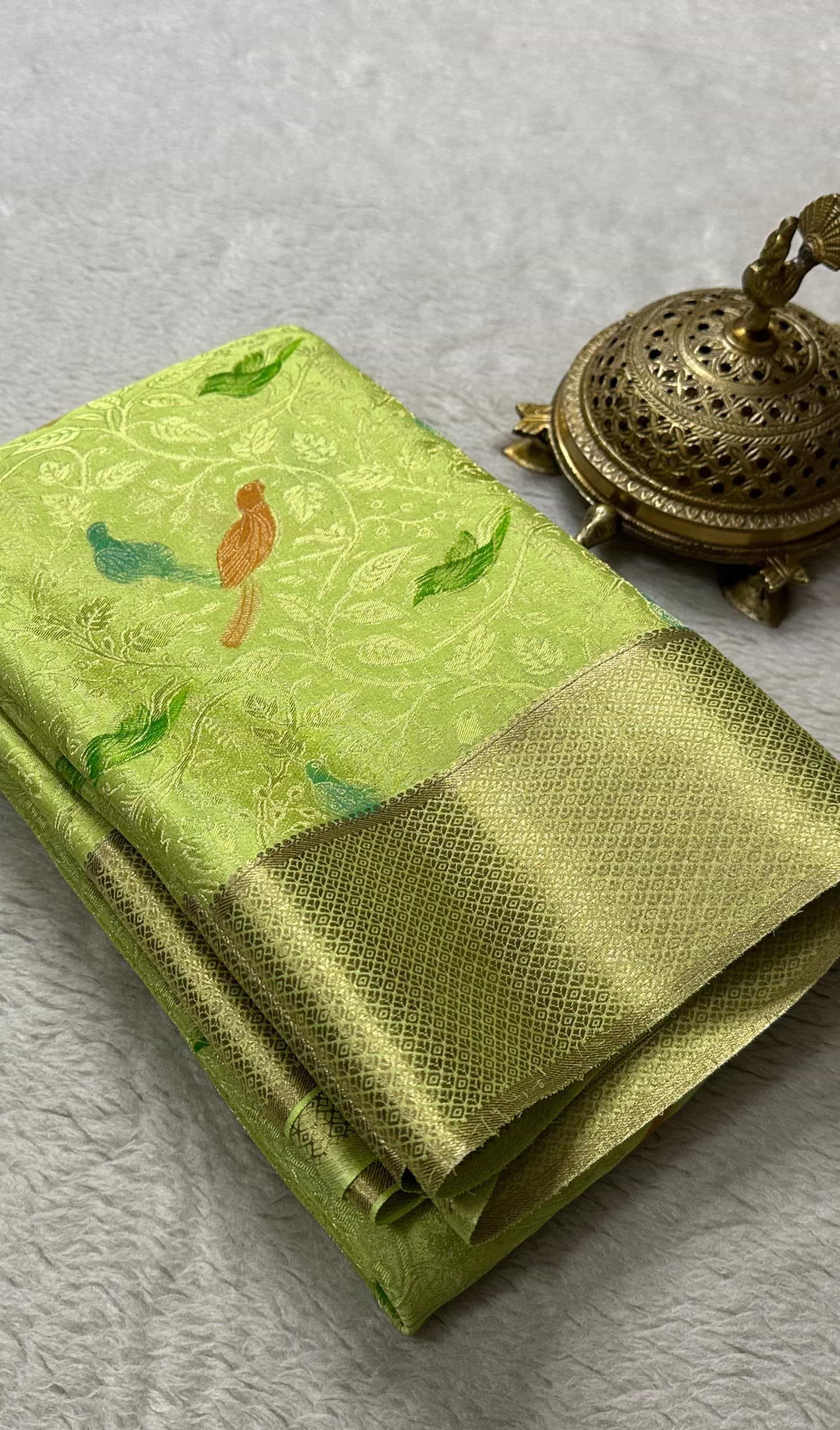 Silk Brocade Fabric Saree 
