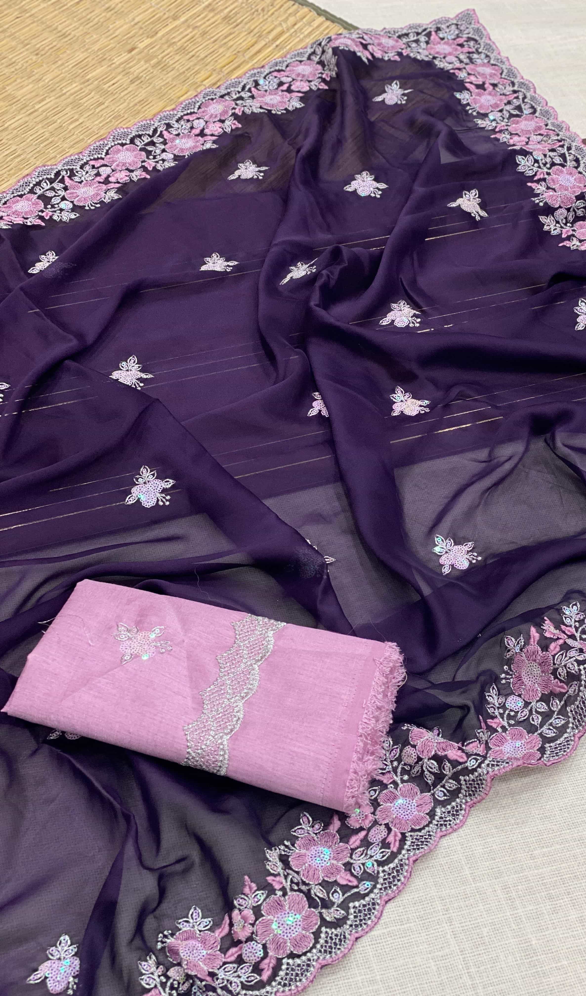 Slim Silky Georgette Saree