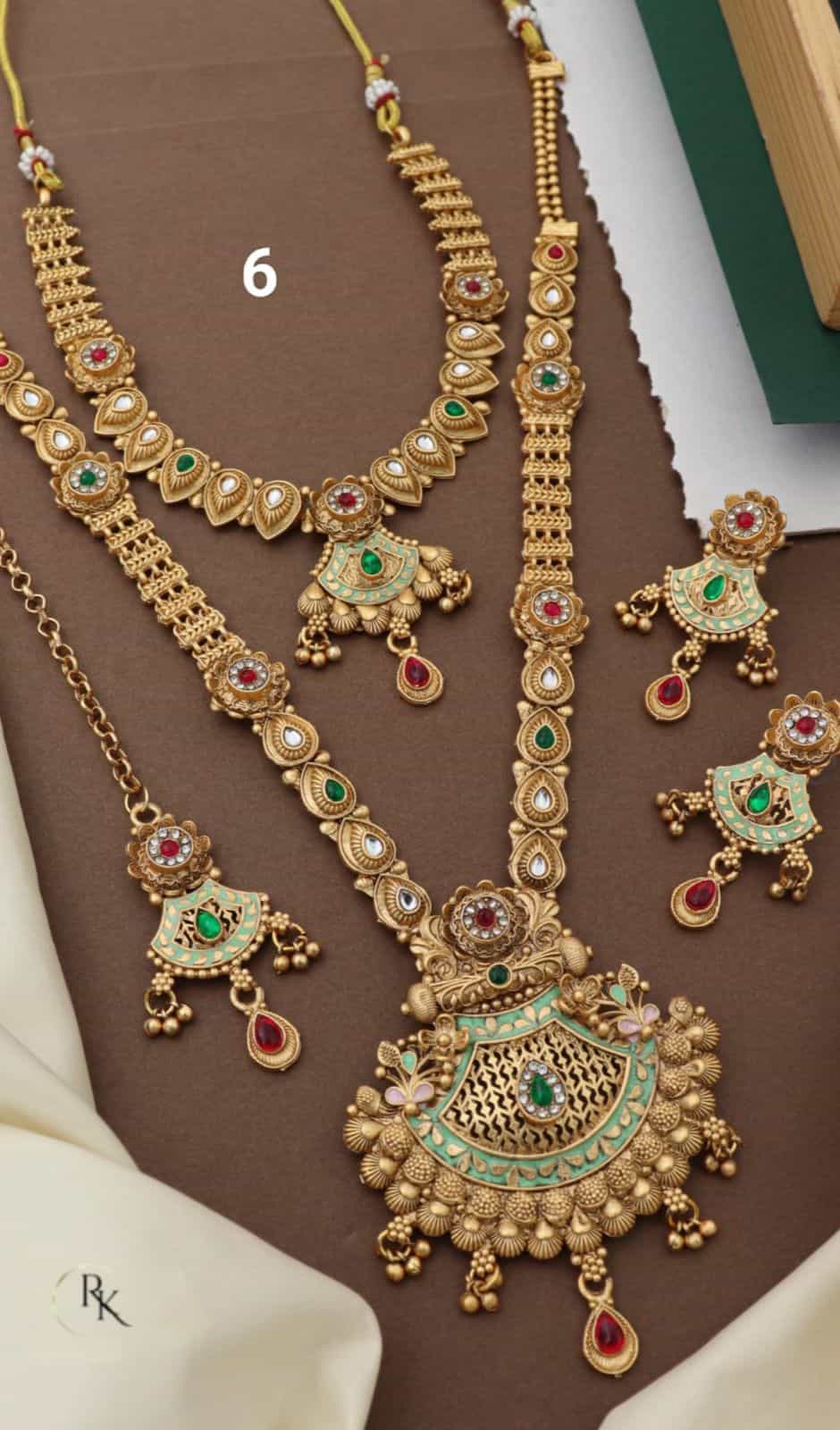 handcrafted wedding jewelry set for a regal bridal look