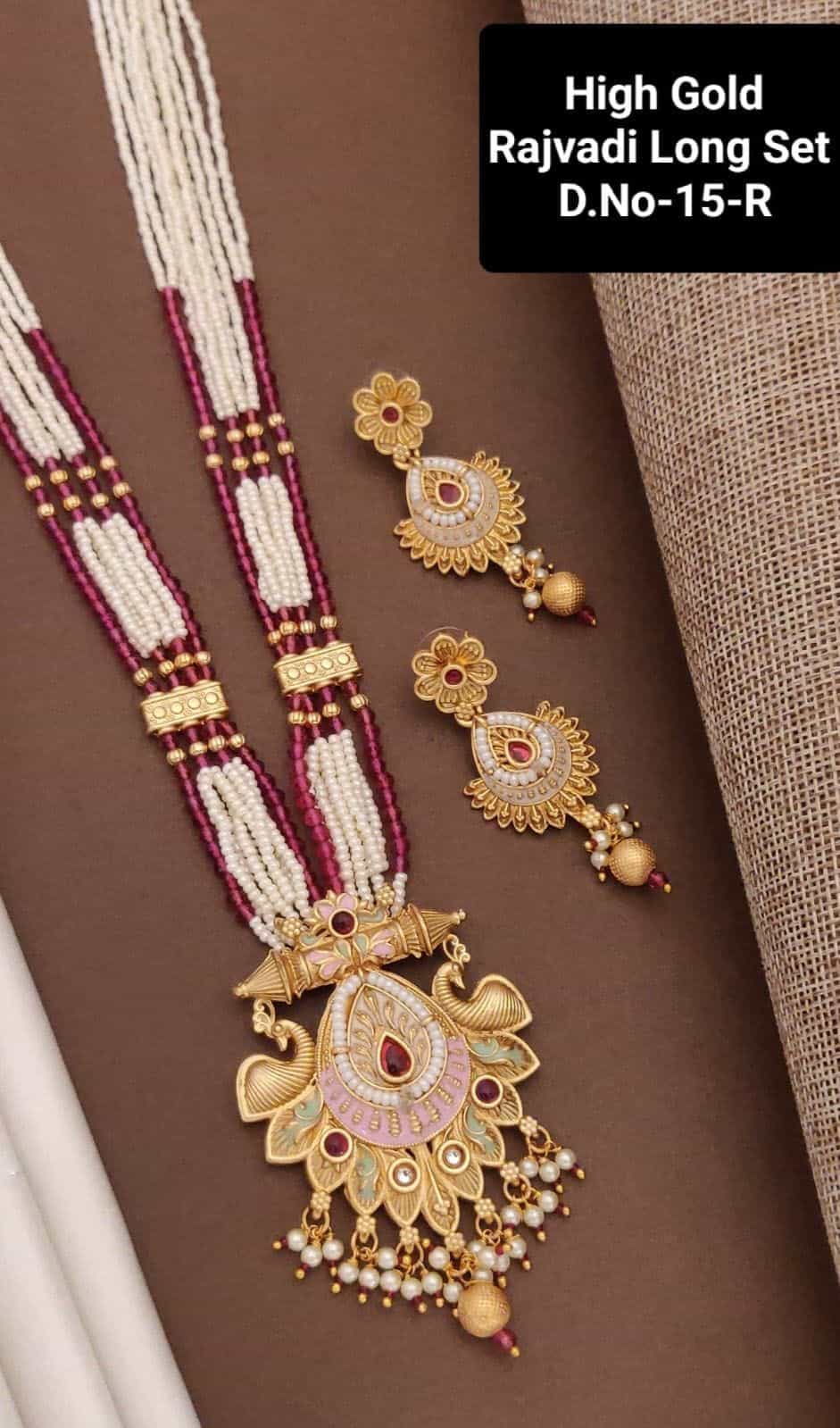 Rajwadi polished brass necklace