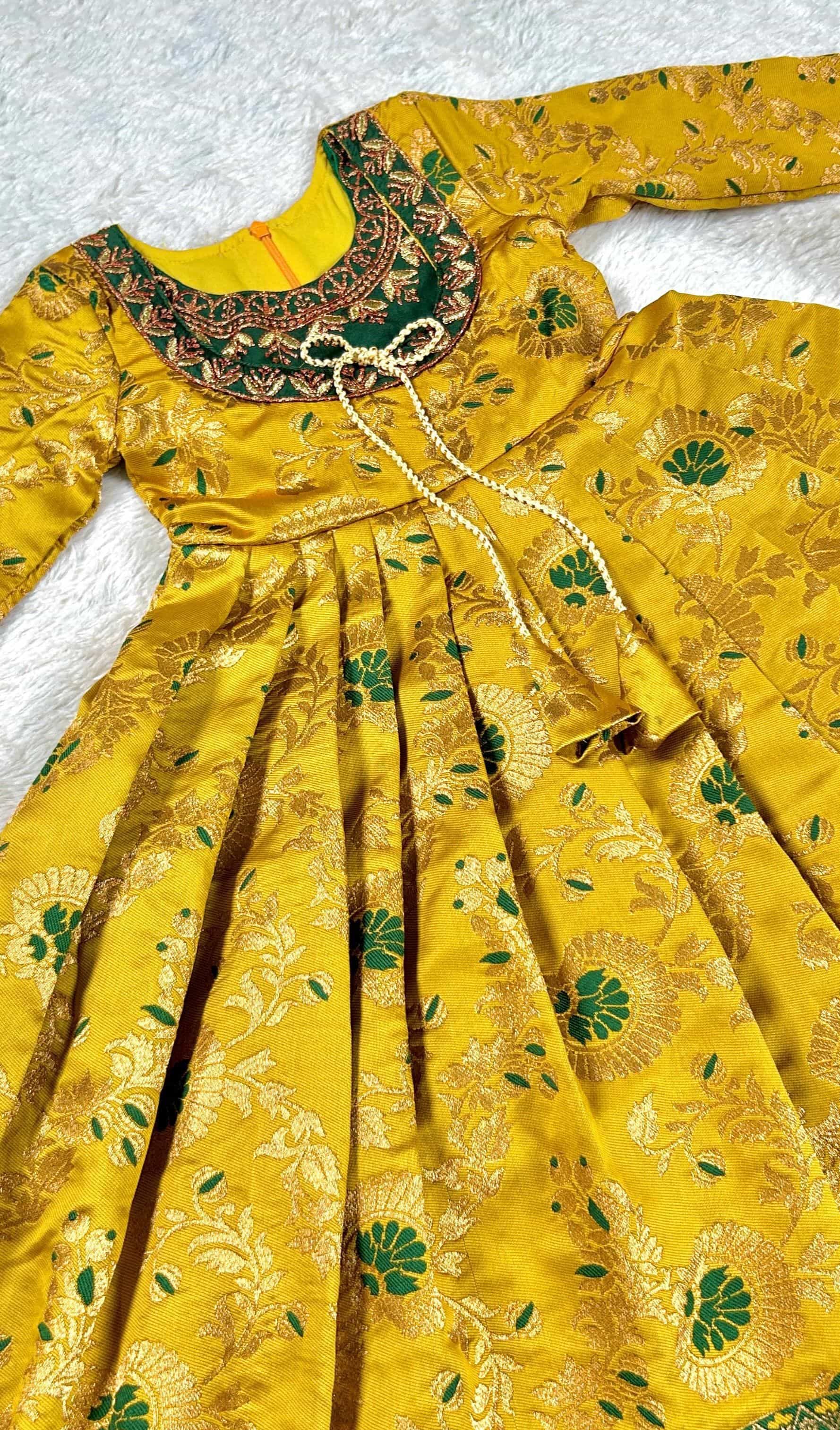festive kids' gown with lacework