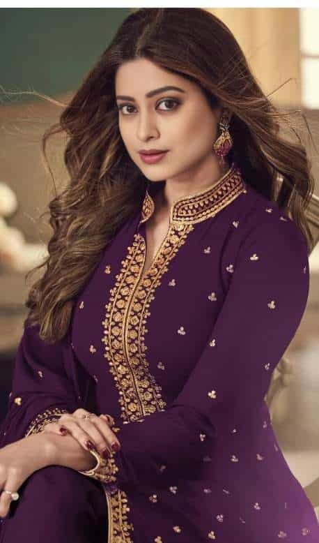 georgette anarkali suit design