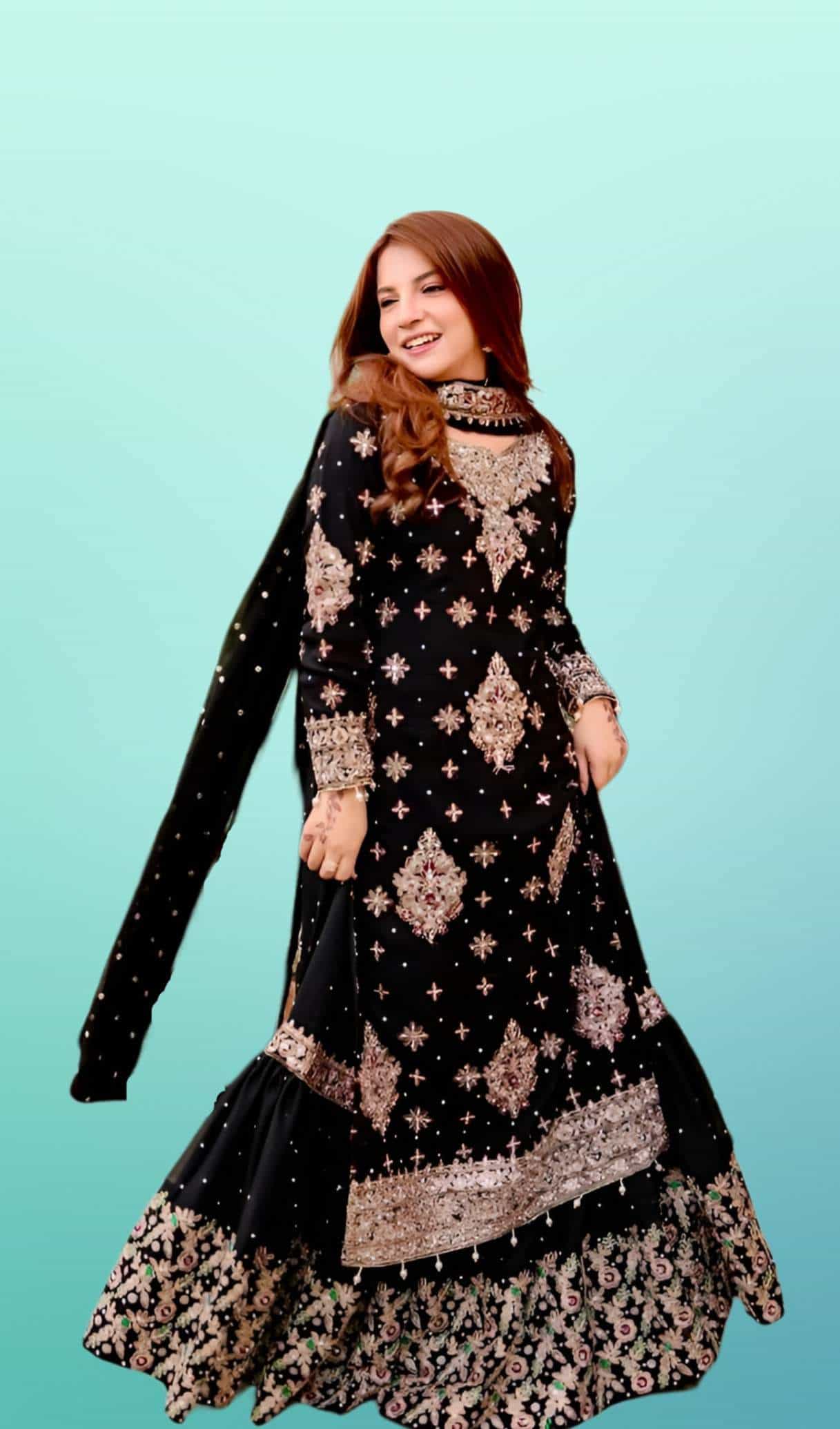 Zari Embroidered Sharara Set