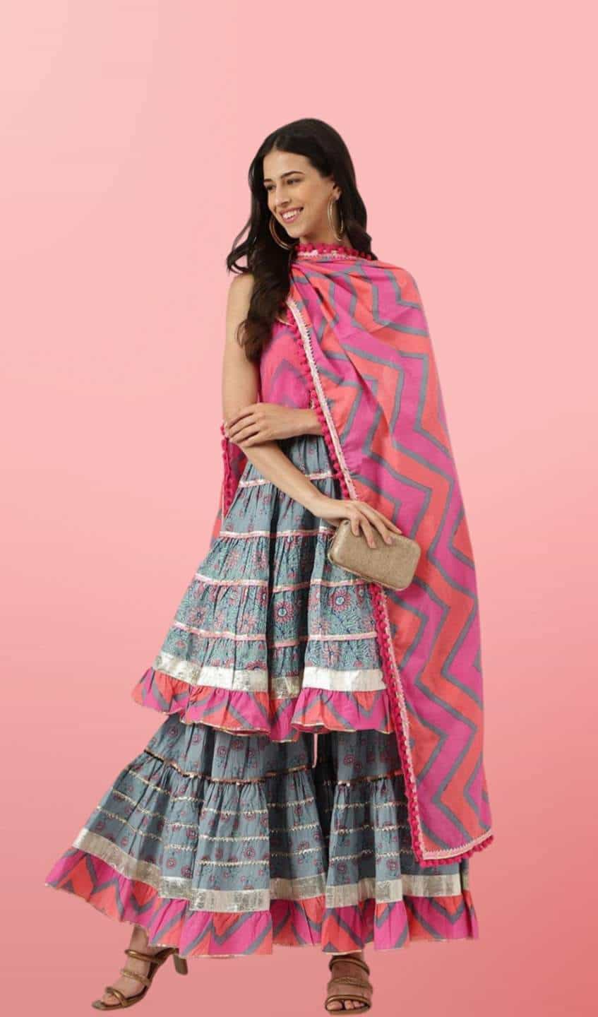 Cotton Sharara Set