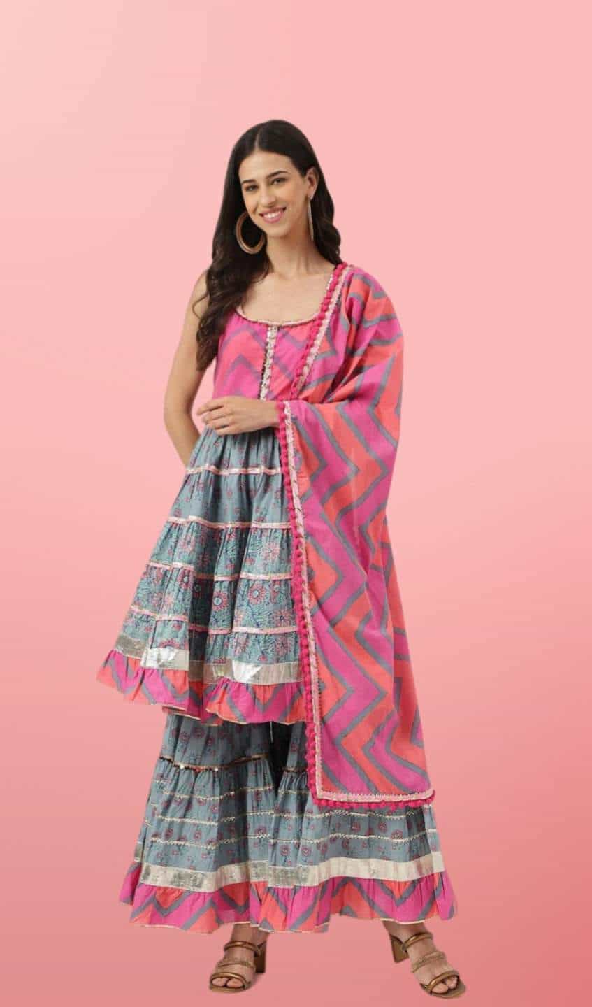 Anarkali Kurta sharara set 