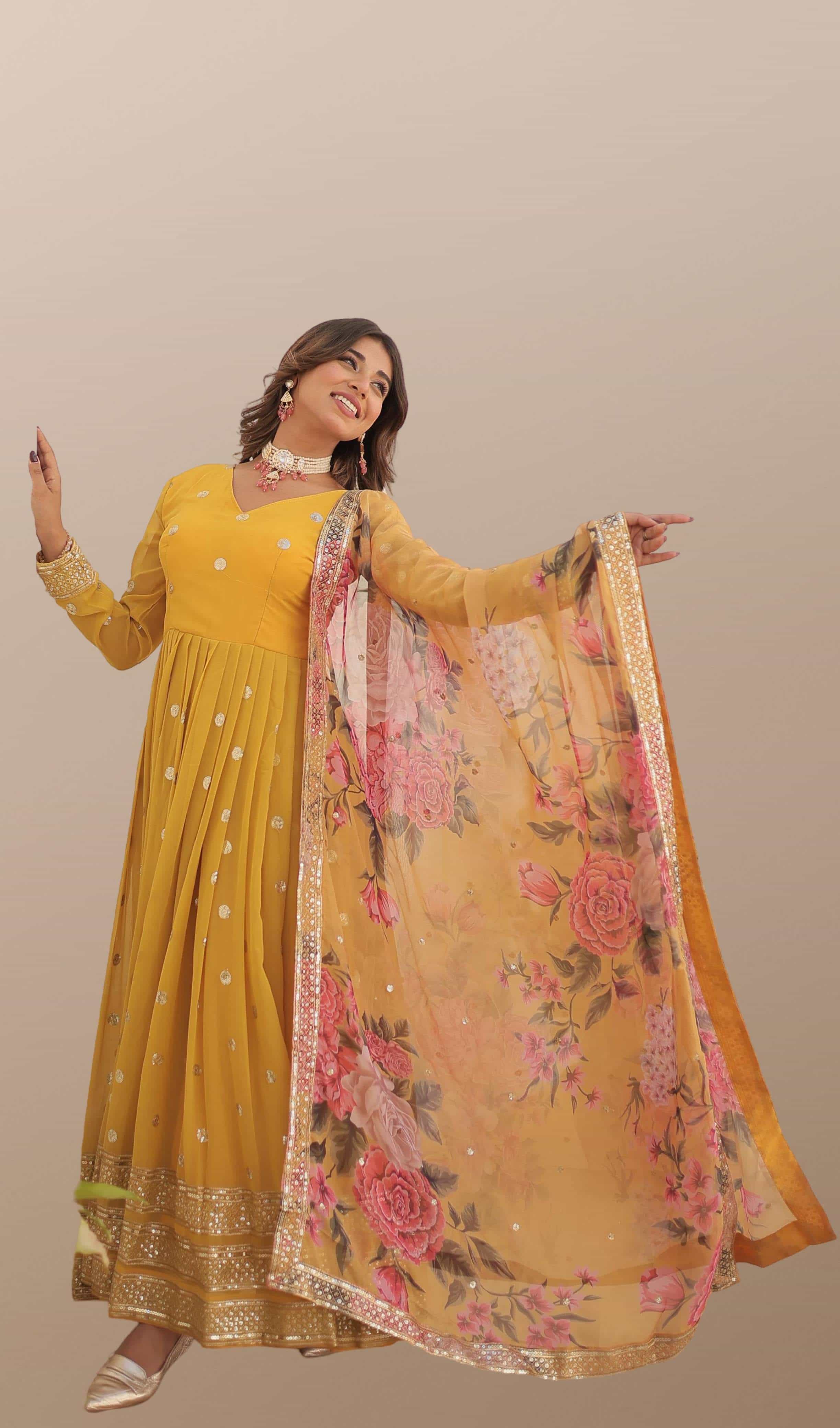 Gown with Dupatta