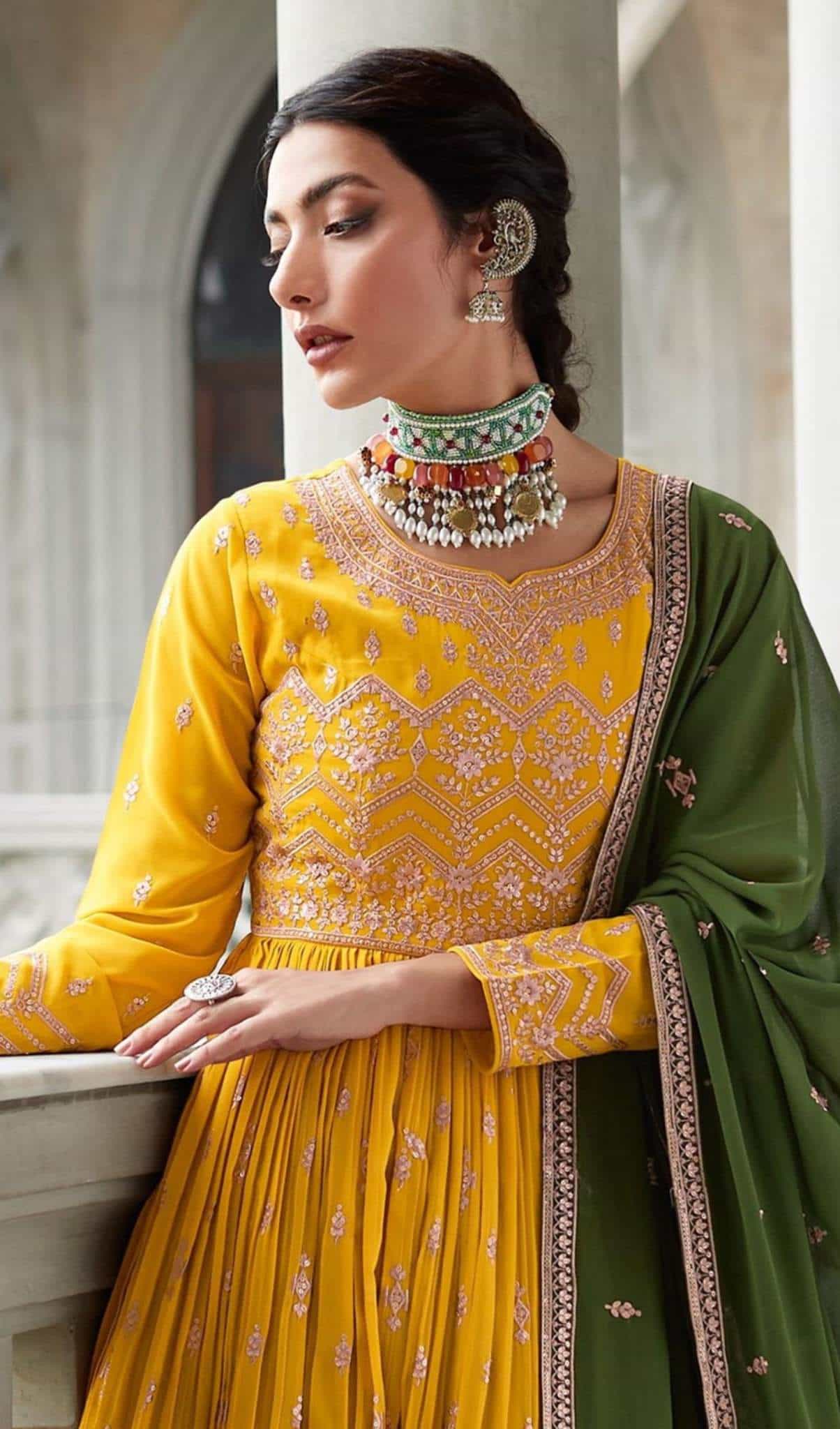 Yellow Georgette Suit Set