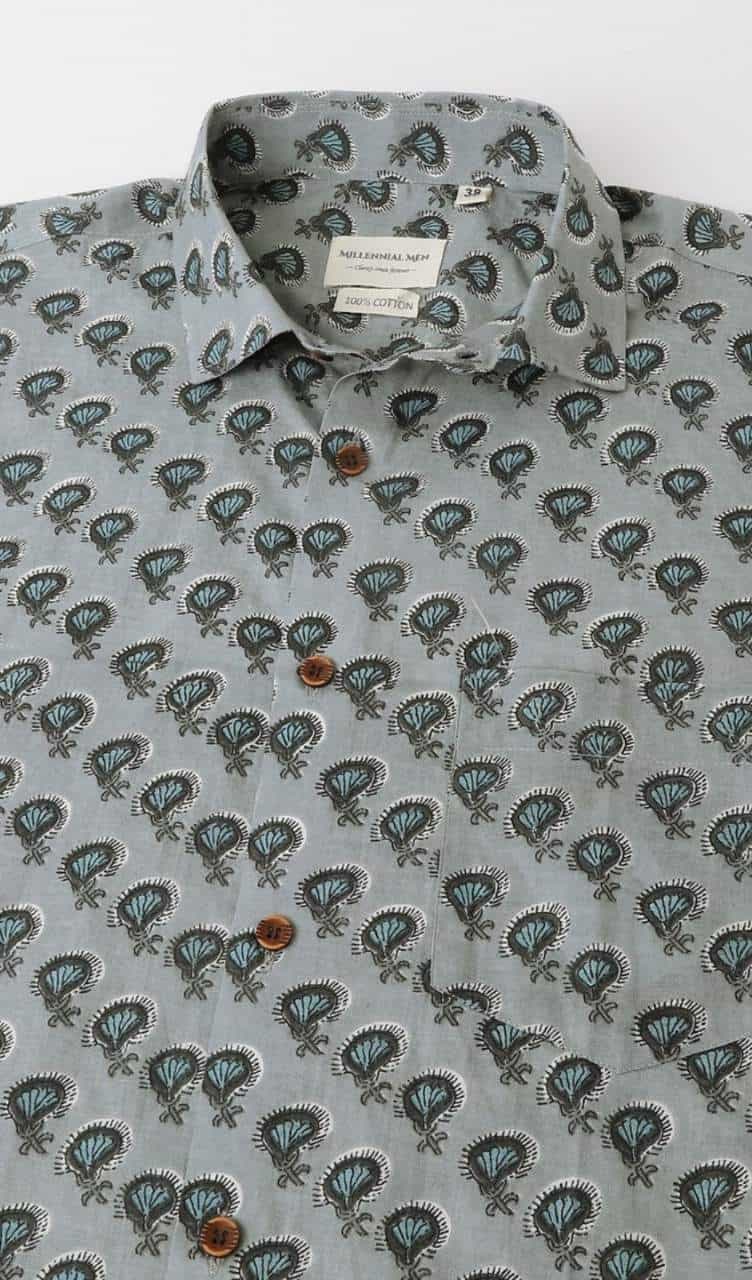 sky blue cotton shirt