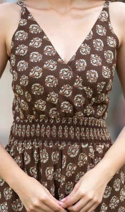 printed fit and flare dress