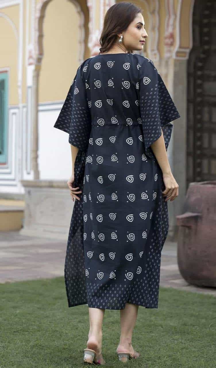 kaftan dress with prints