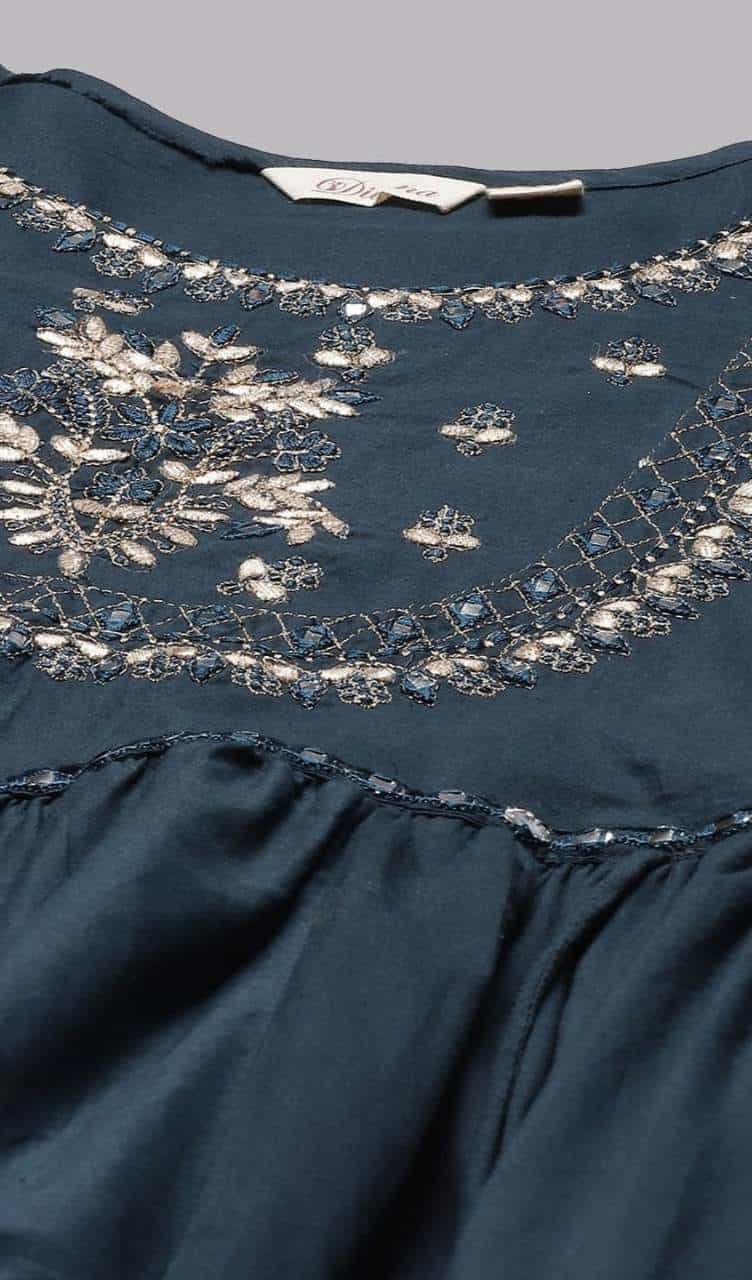 full length embroidered outfit
