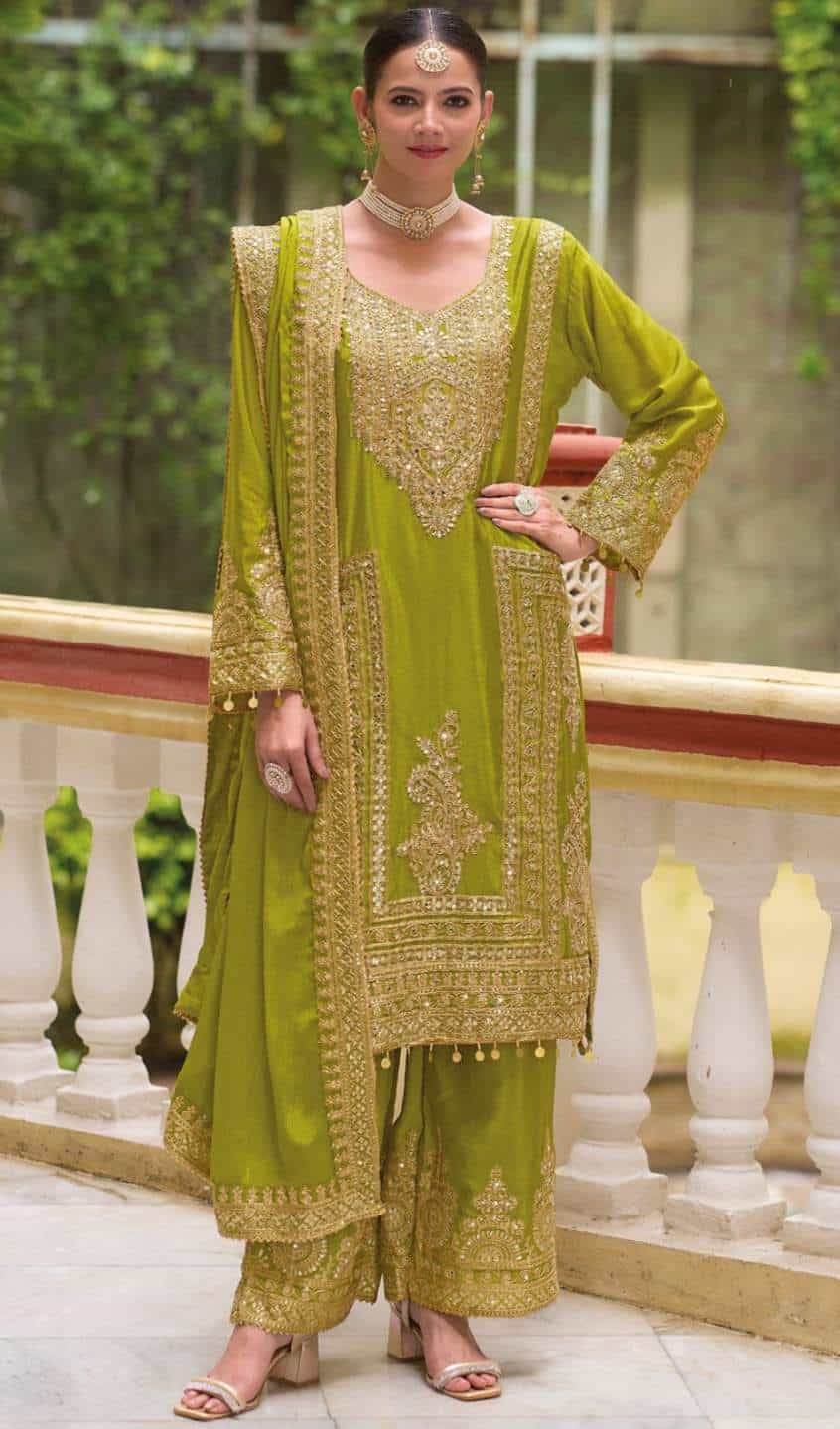 chinon kurti with dupatta
