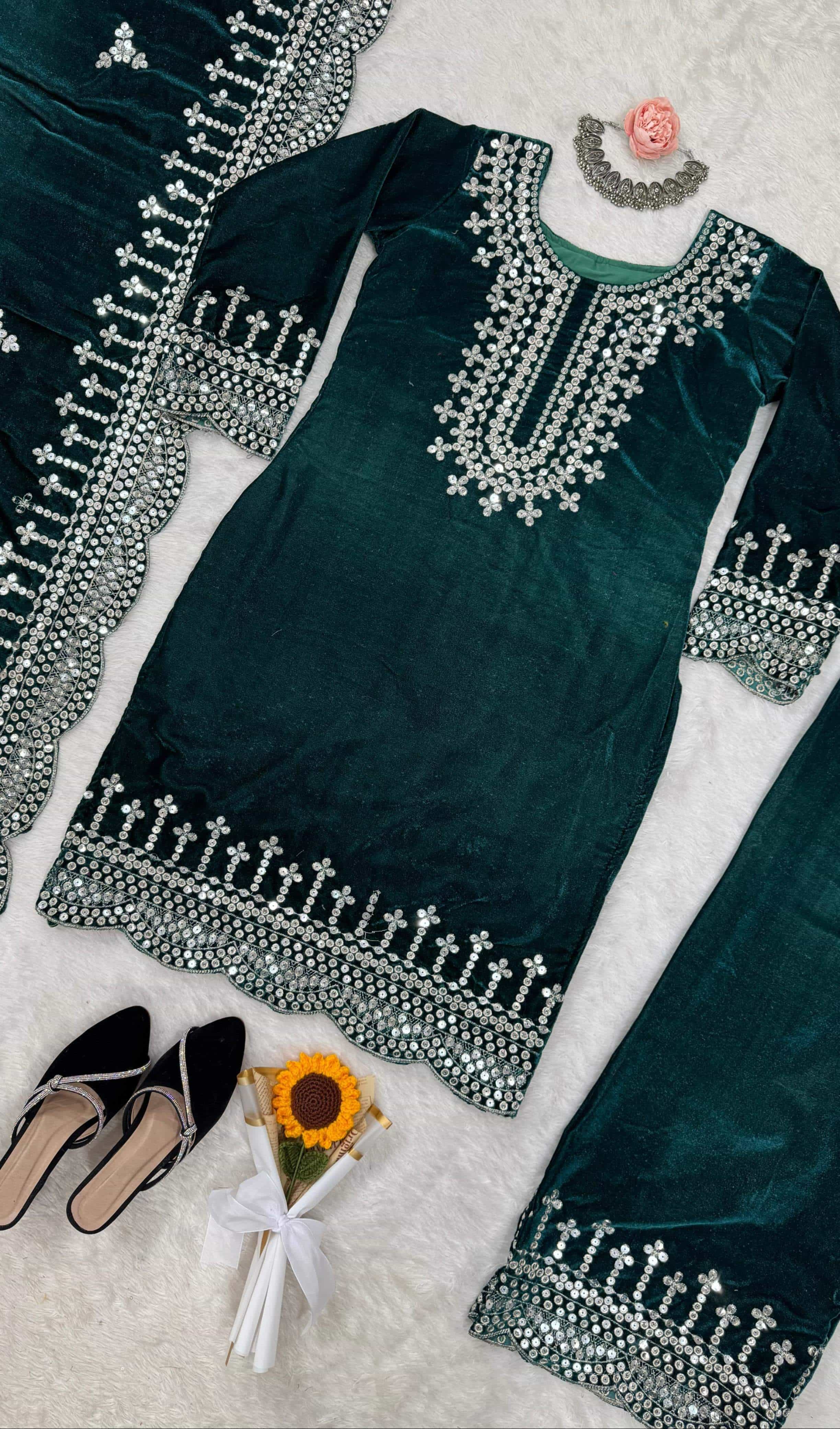 velvet ethnic wear