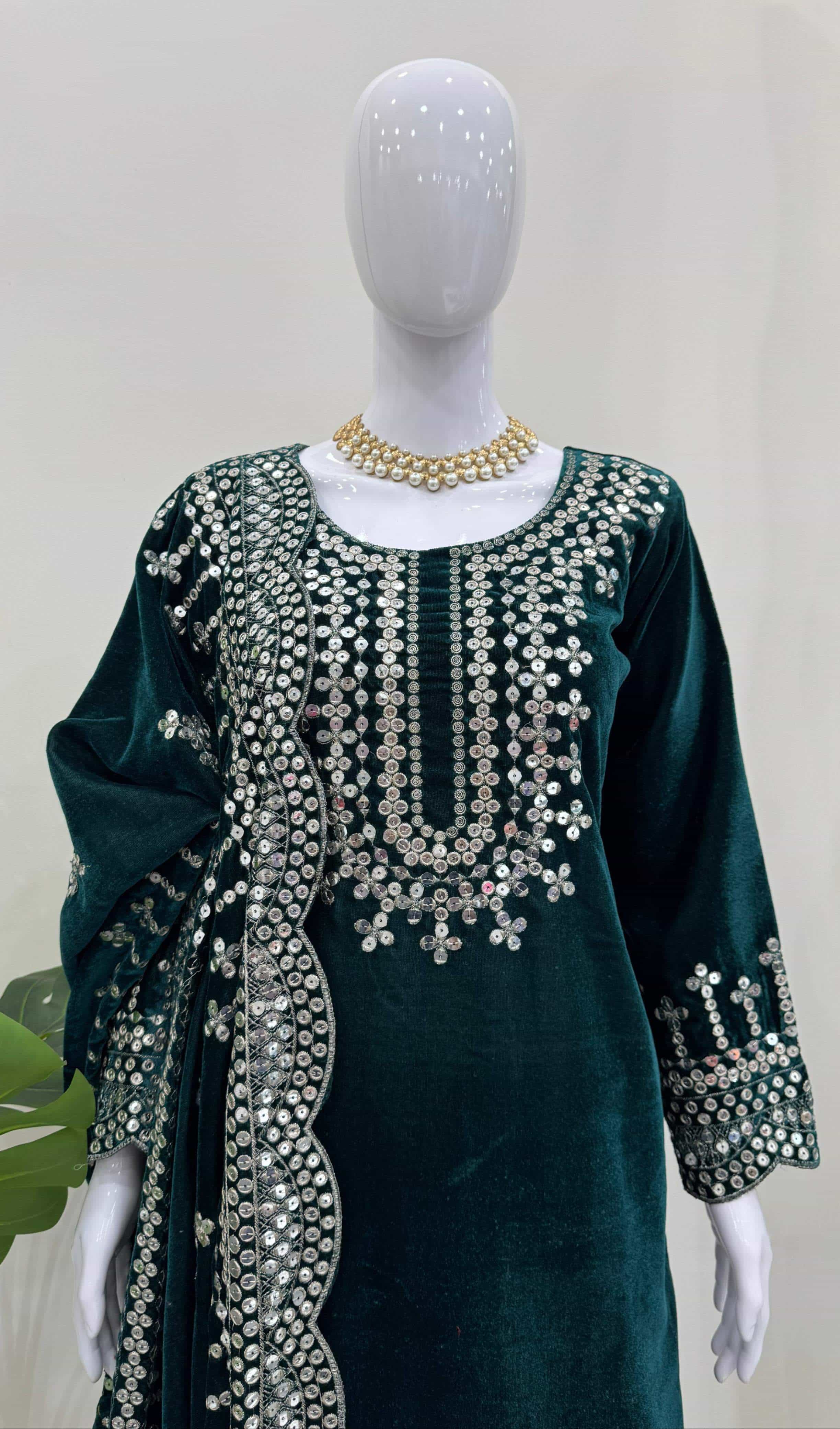 women’s velvet suit set