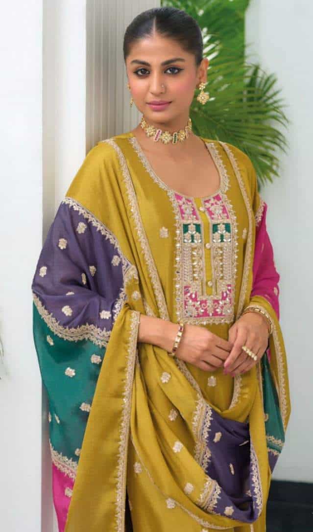 embroidered festive suit