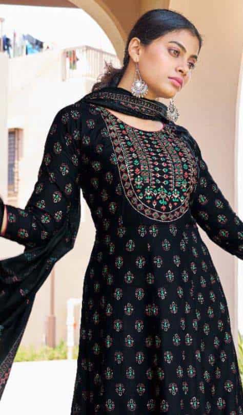 gown with dupatta