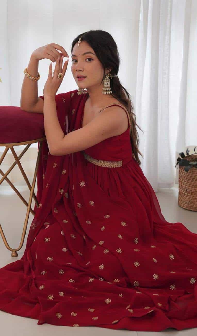 sequence work gown