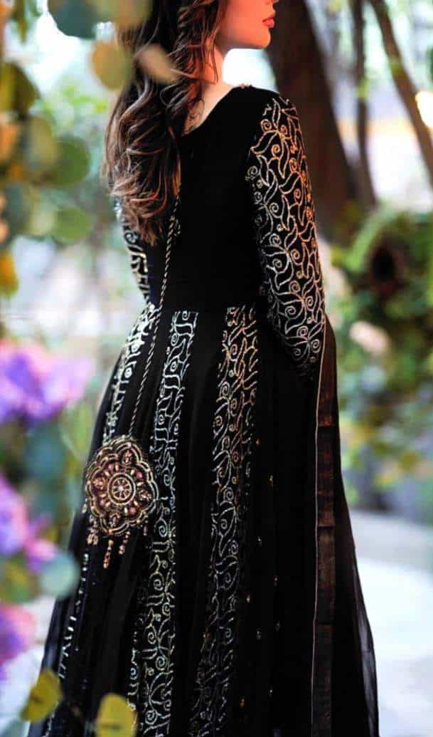 sequence embroidery gown