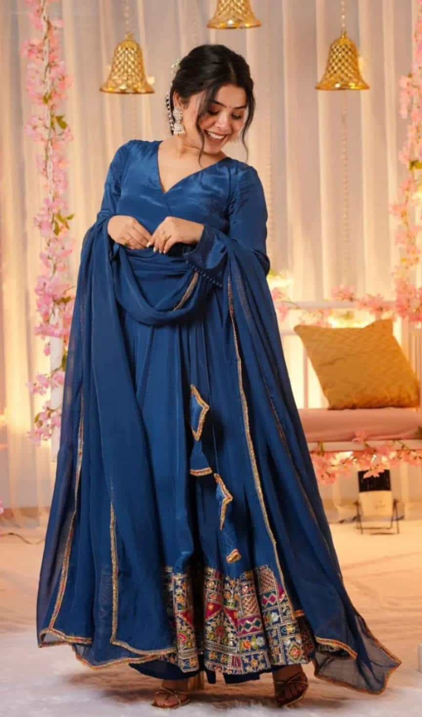 faux georgette gown
