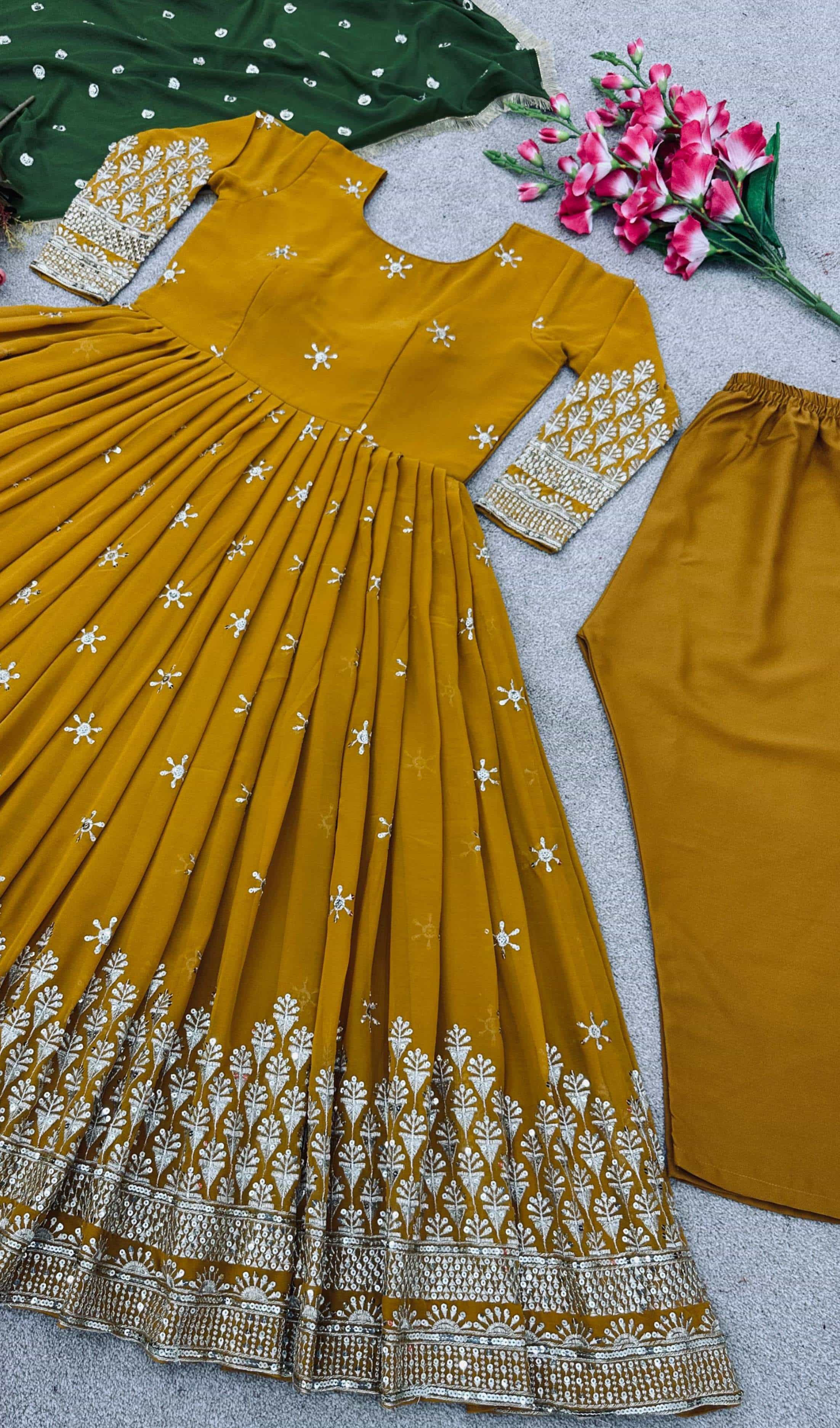 designer gown set