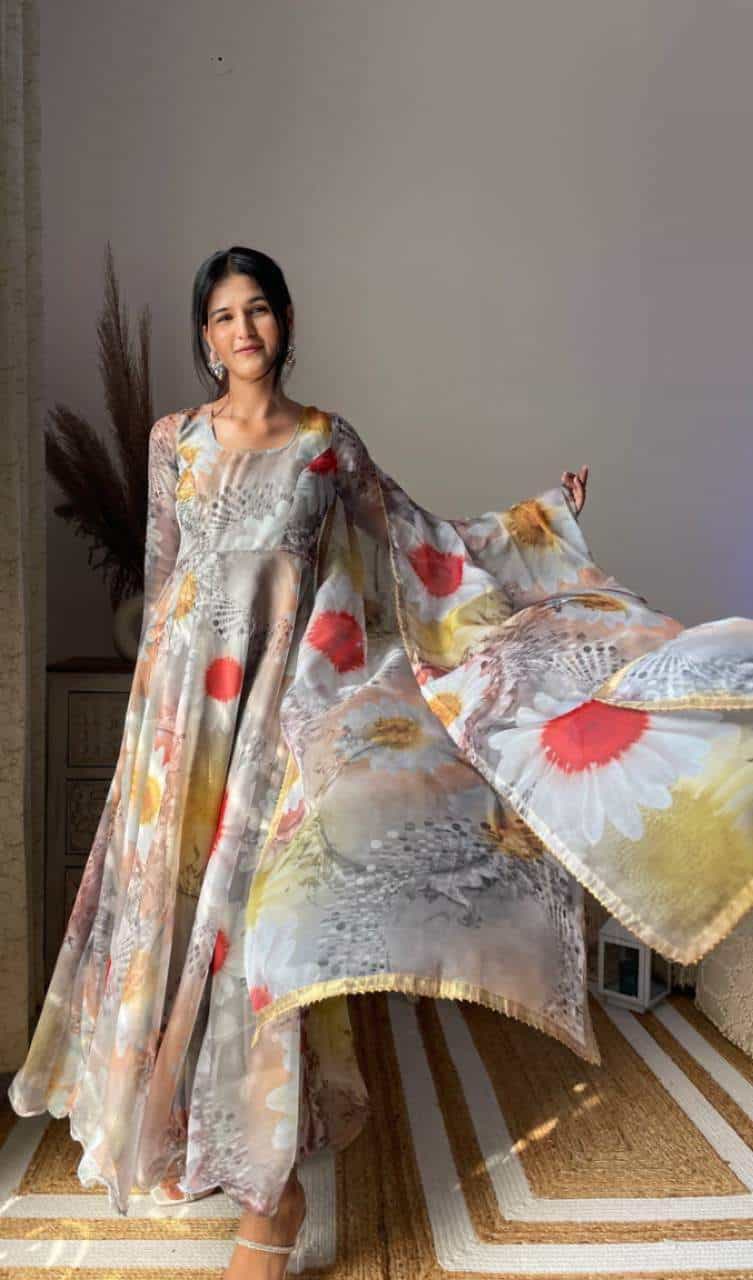 digital print gown