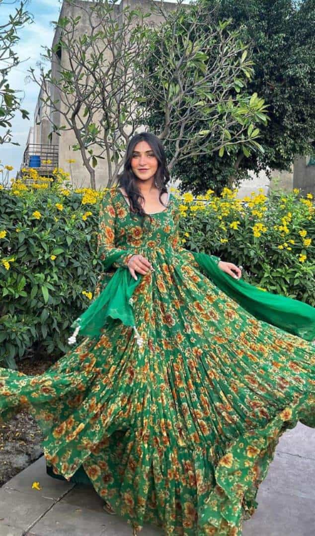 digital print gown