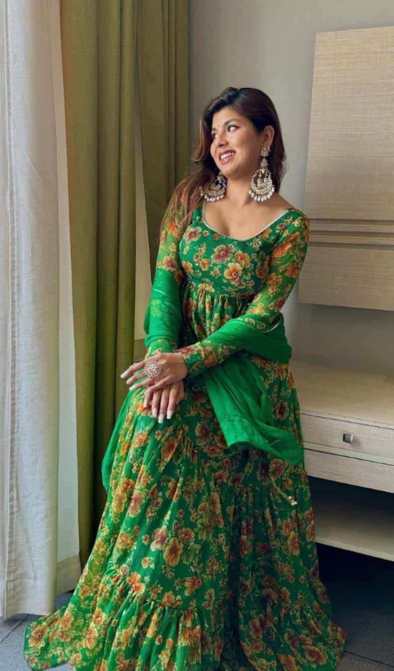 georgette anarkali suit