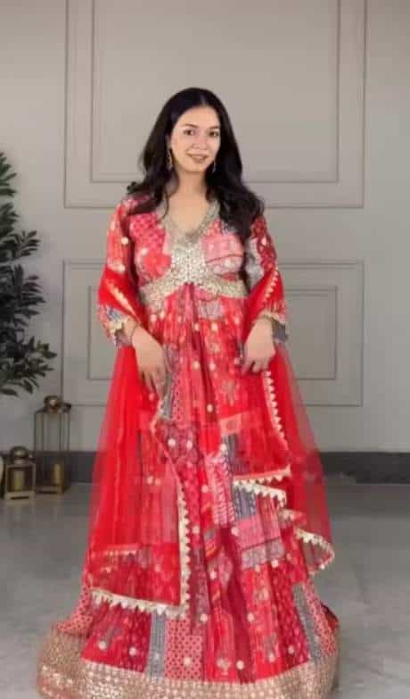 chinon silk gown