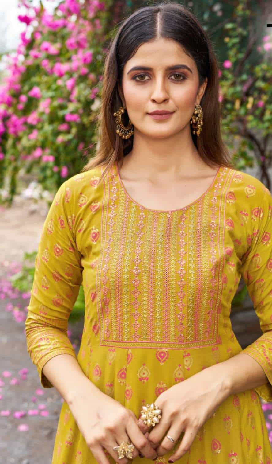 rayon anarkali dress