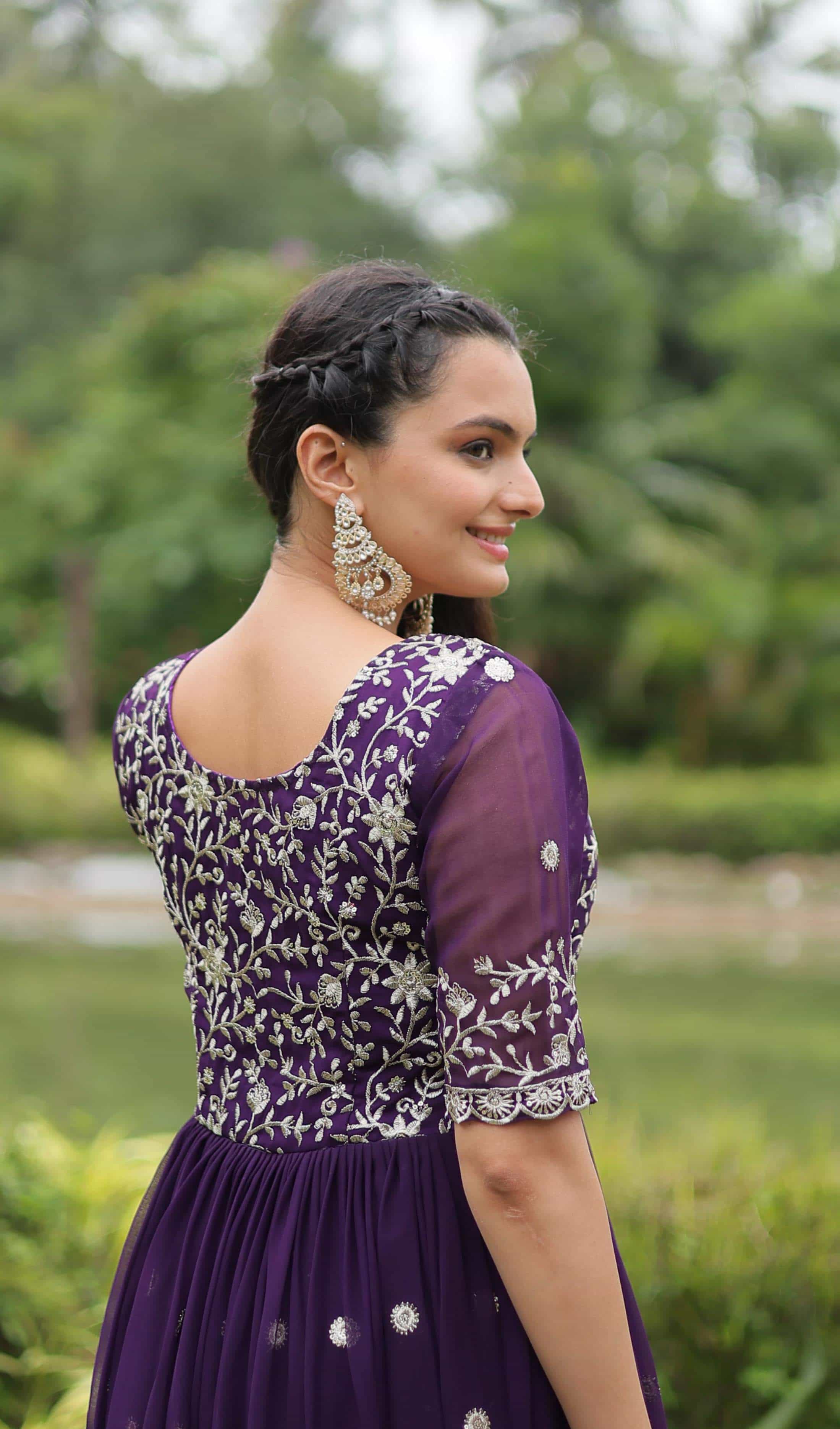 round neck gown