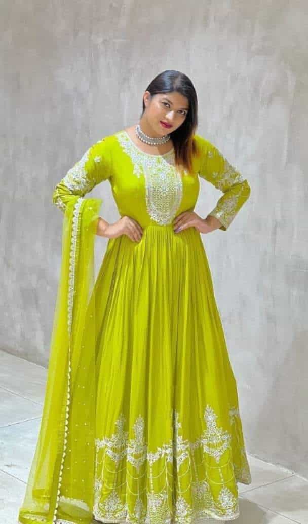 faux georgette gown