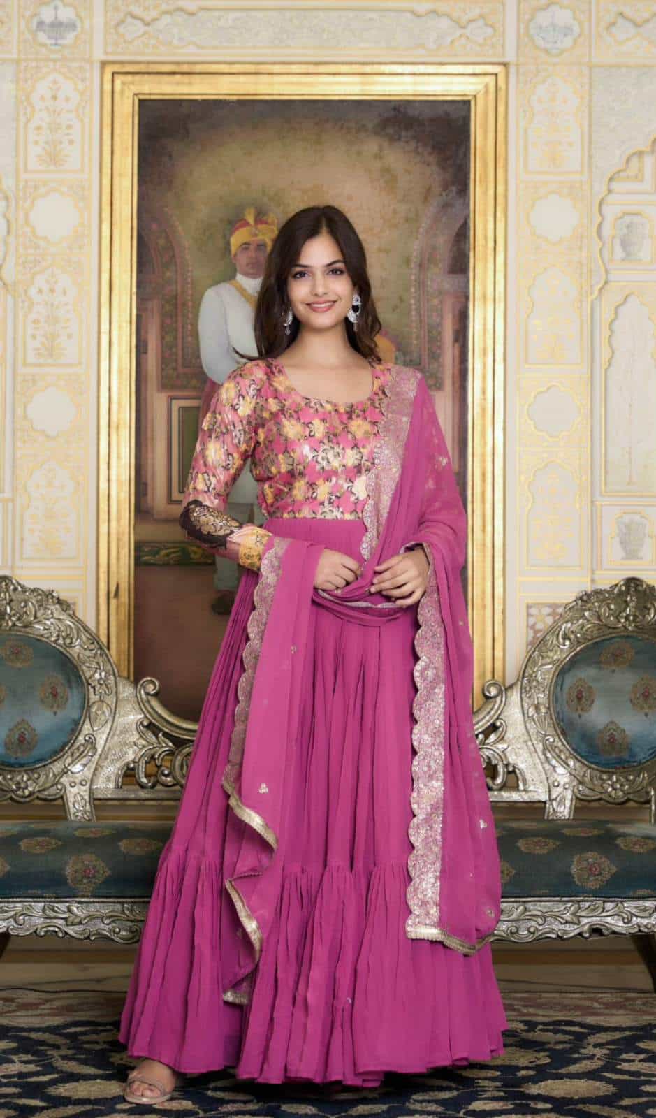 faux georgette gown