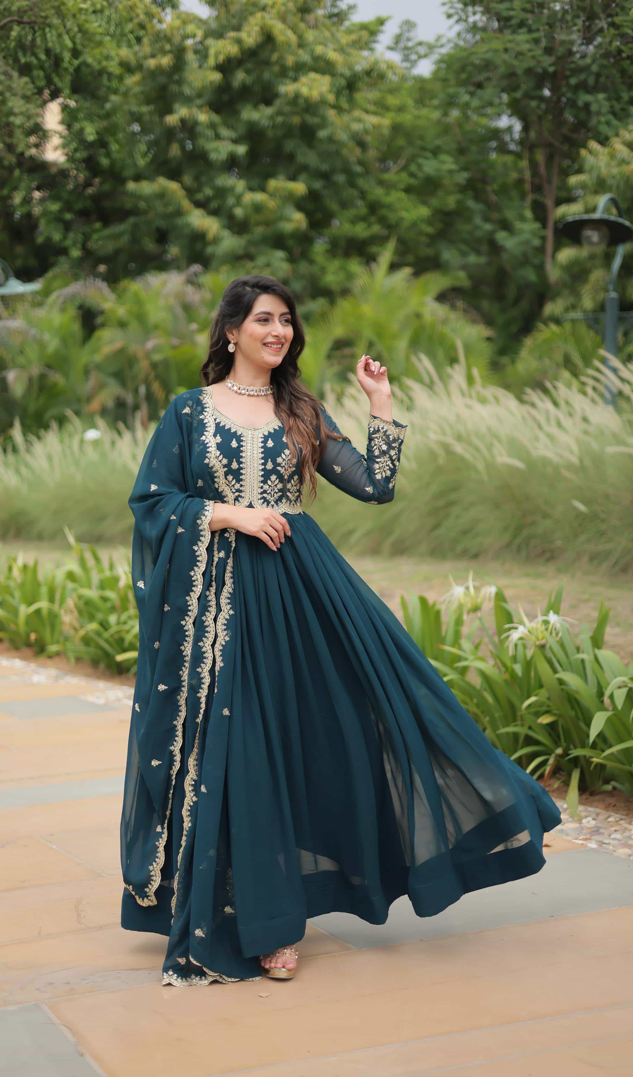 faux blooming gown