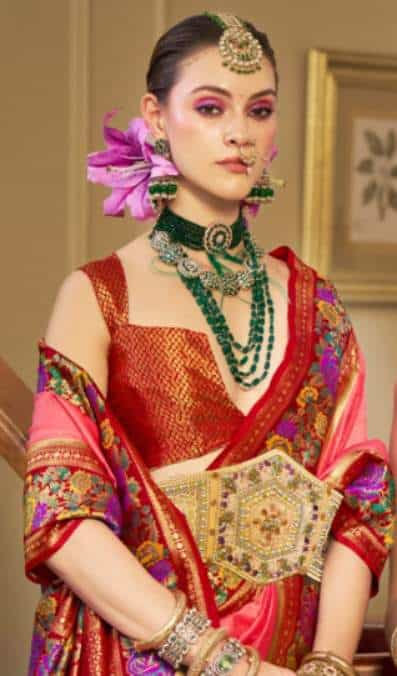 meenakari border saree