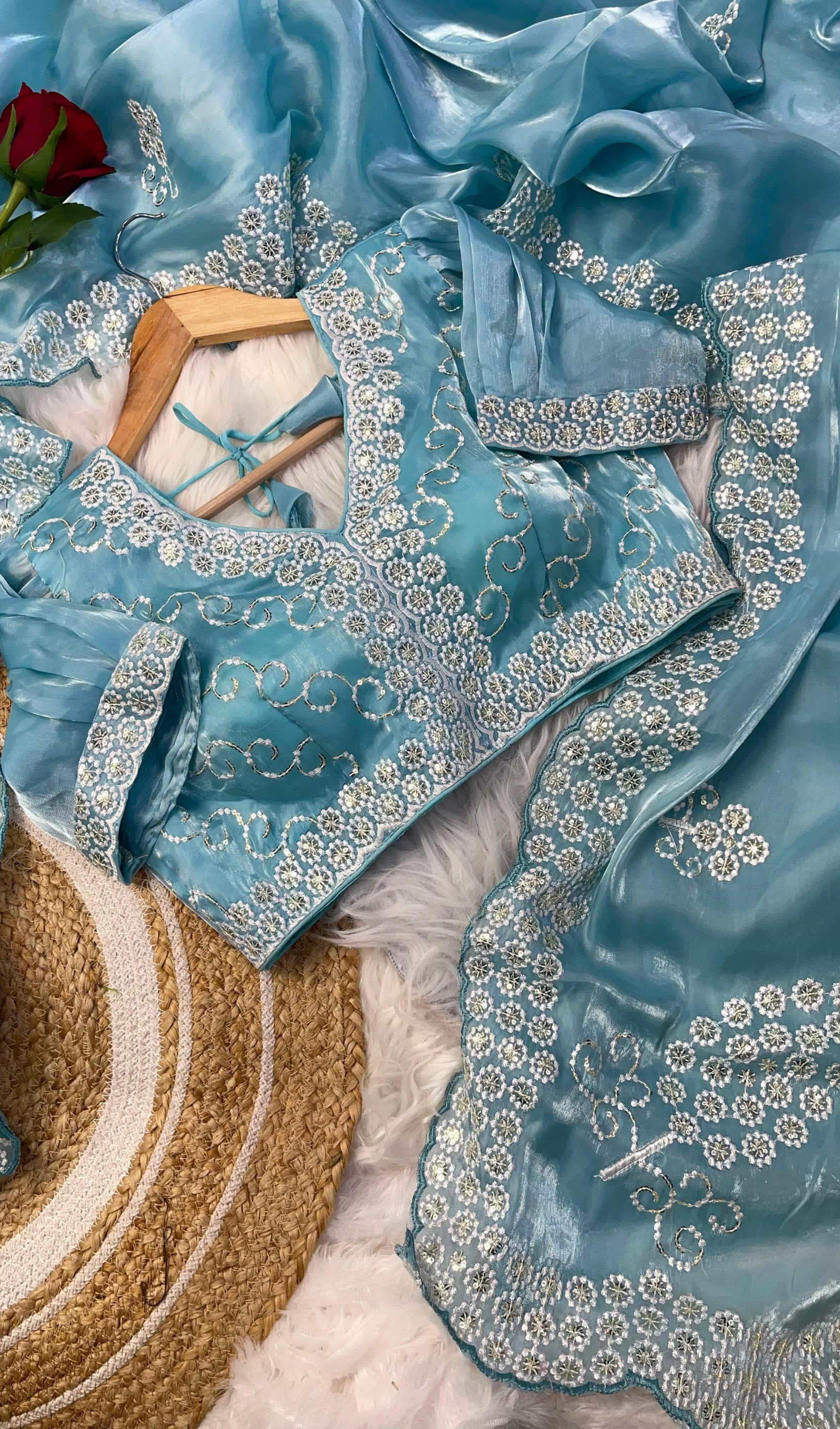 Blue Color Saree