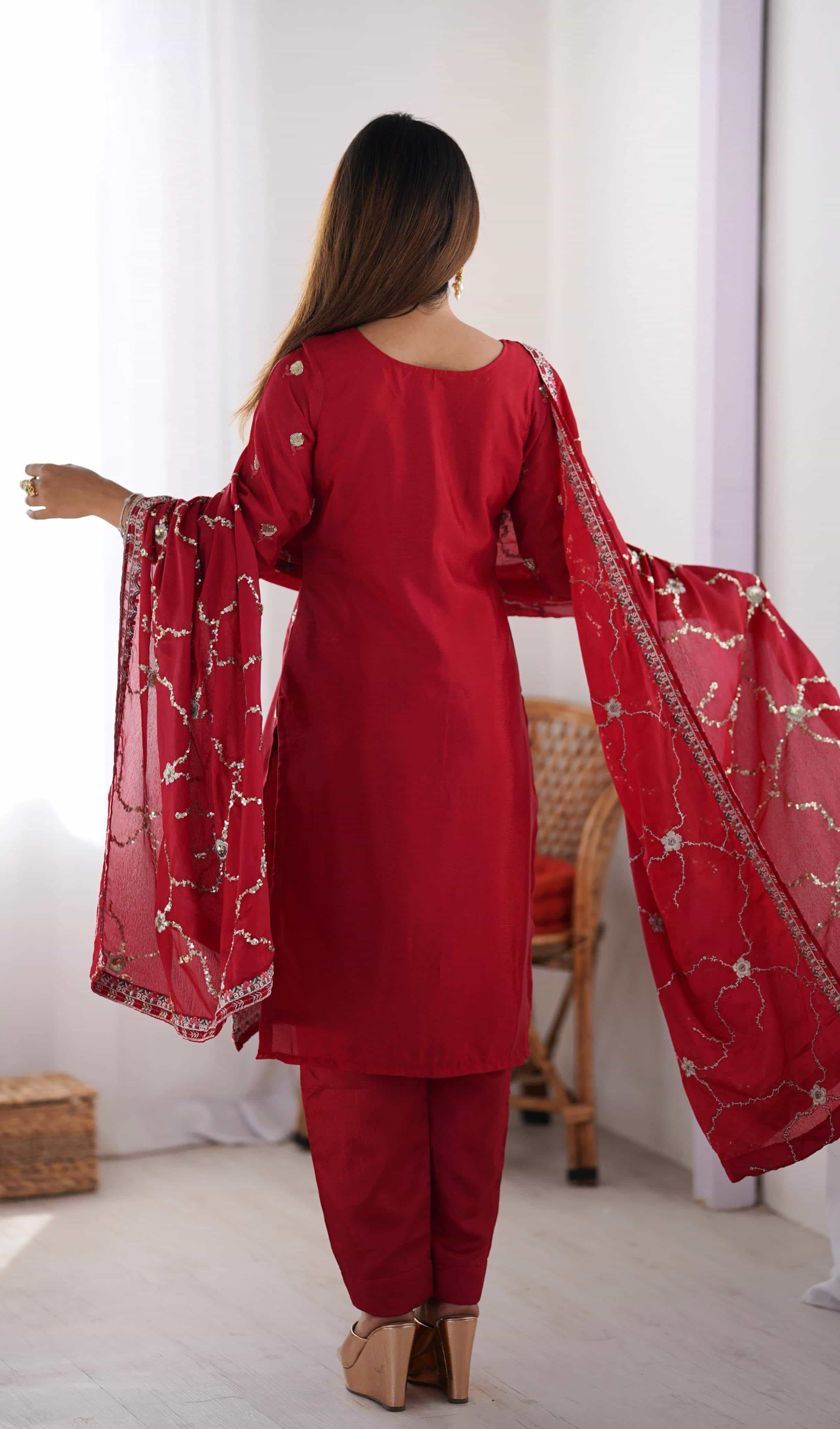 kurti set with silk pants