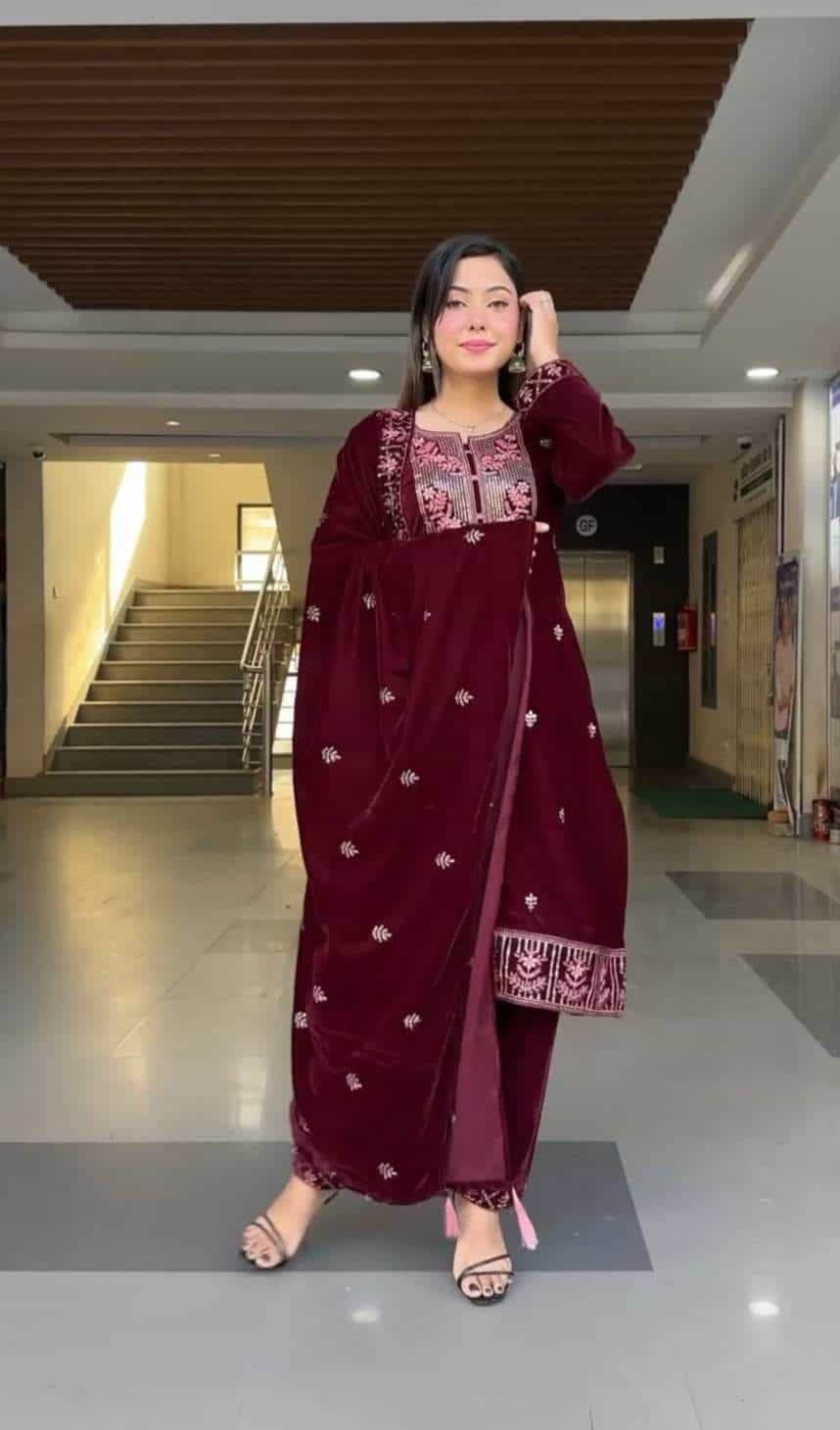Velvet Salwar Kameez