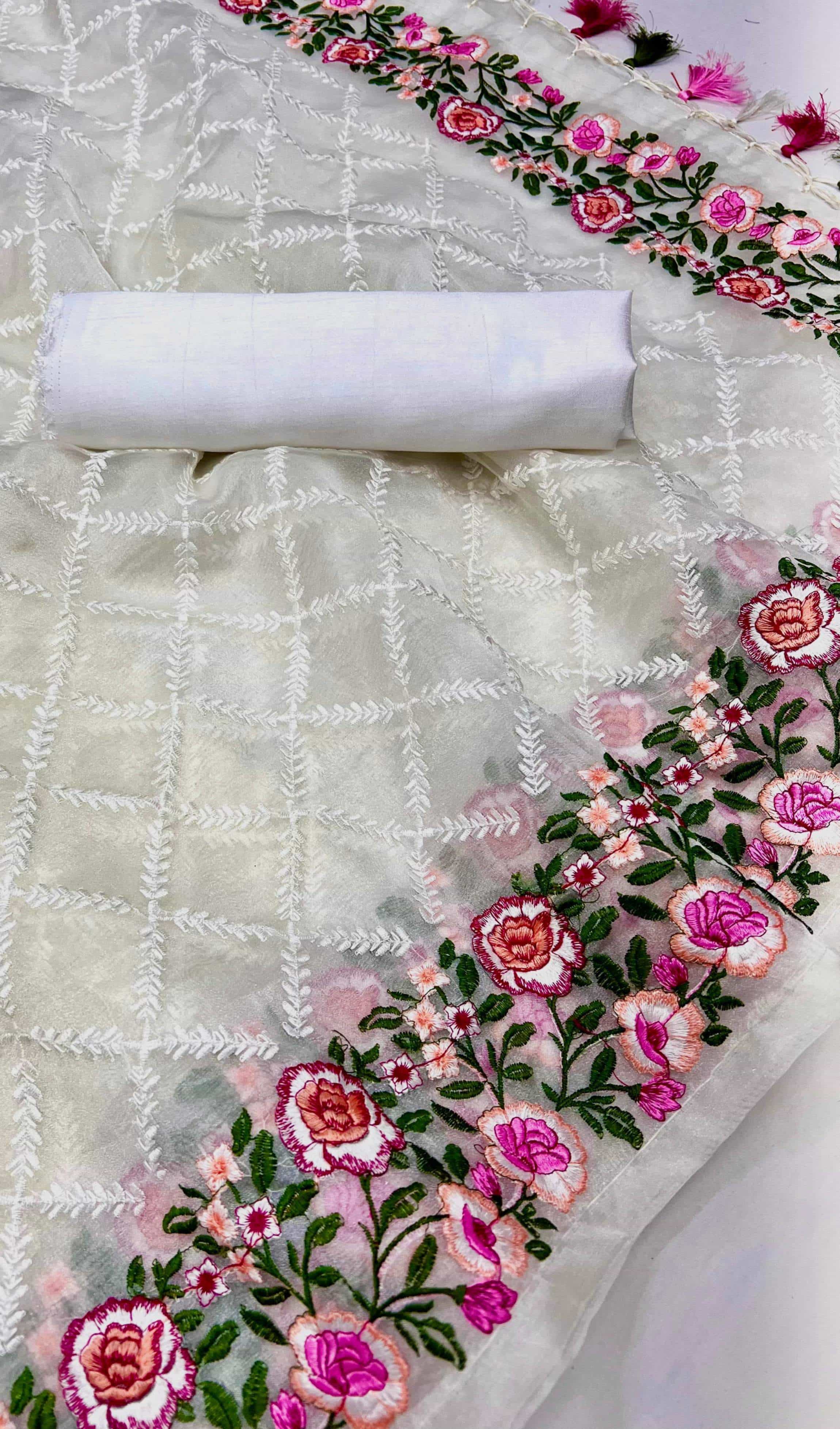 organza silk saree