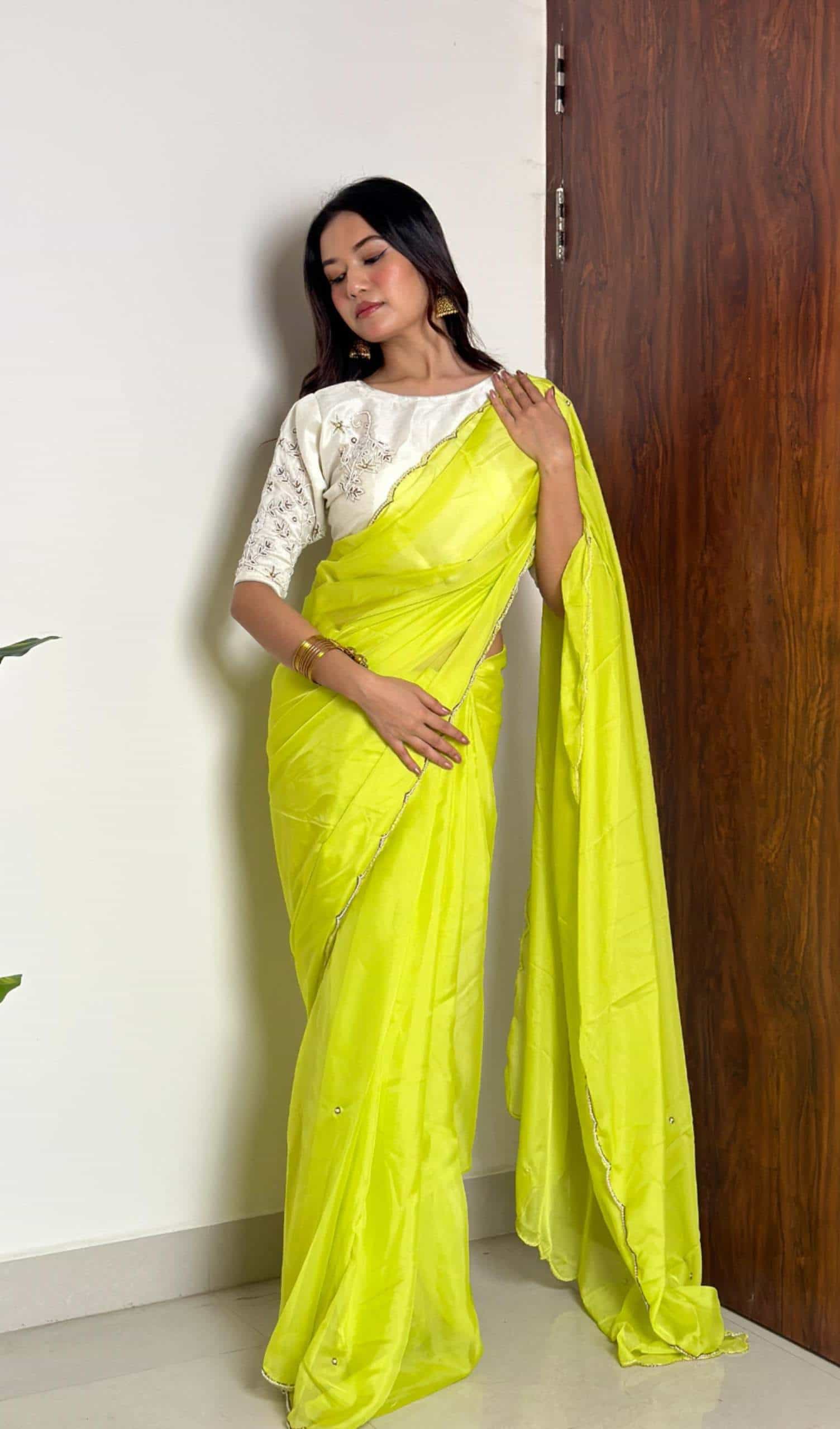 soft organza saree