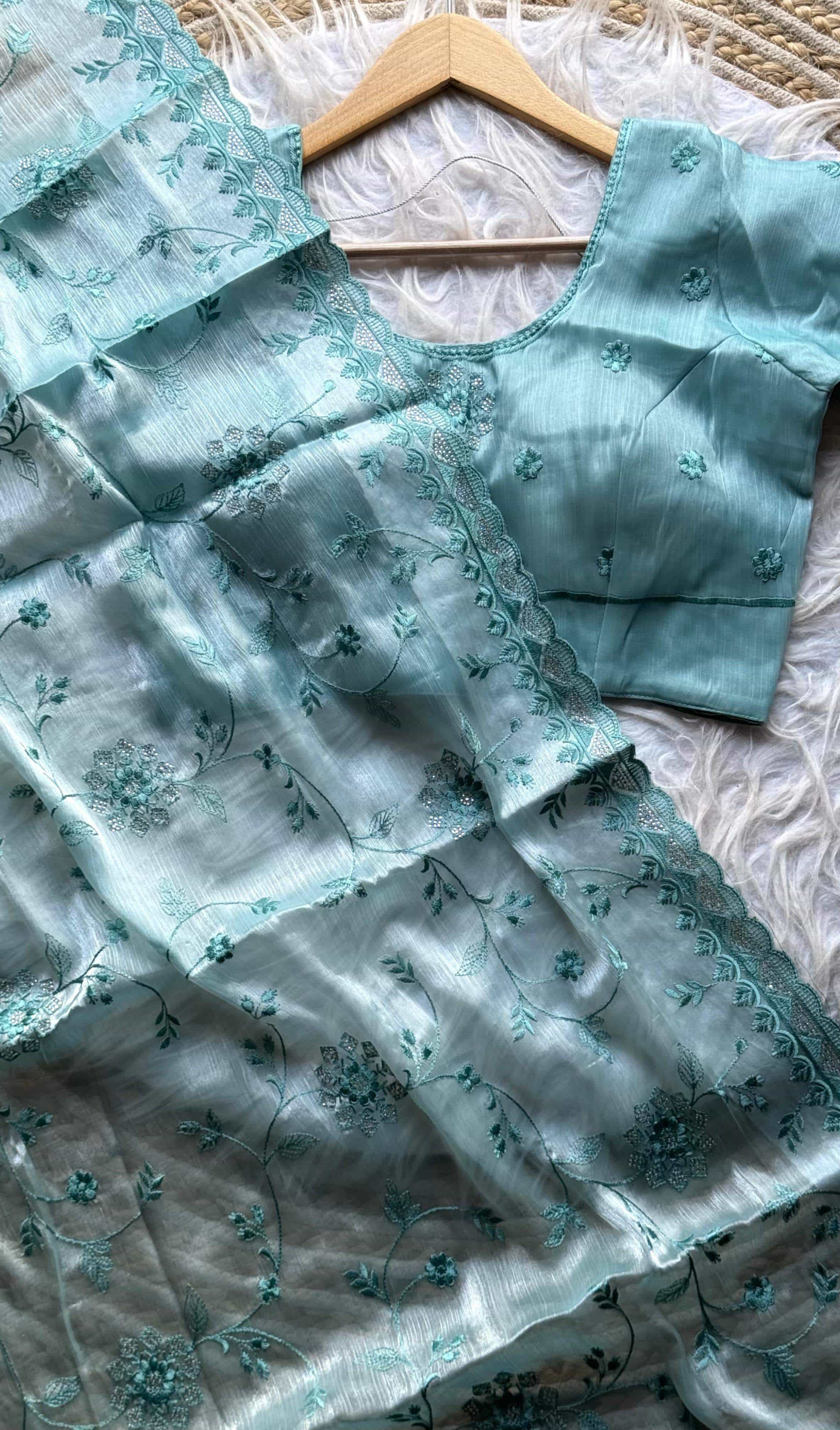 premium chiffon silk saree