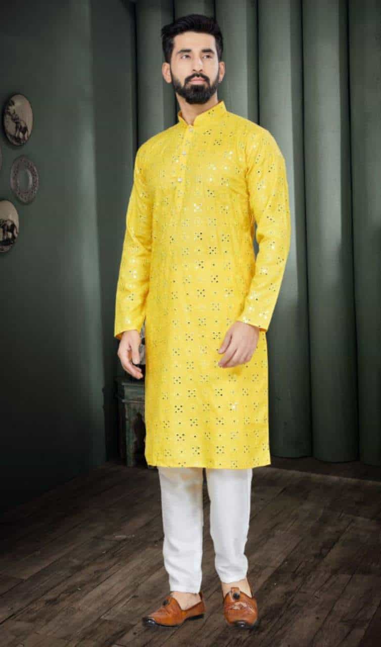 mirror work kurta
